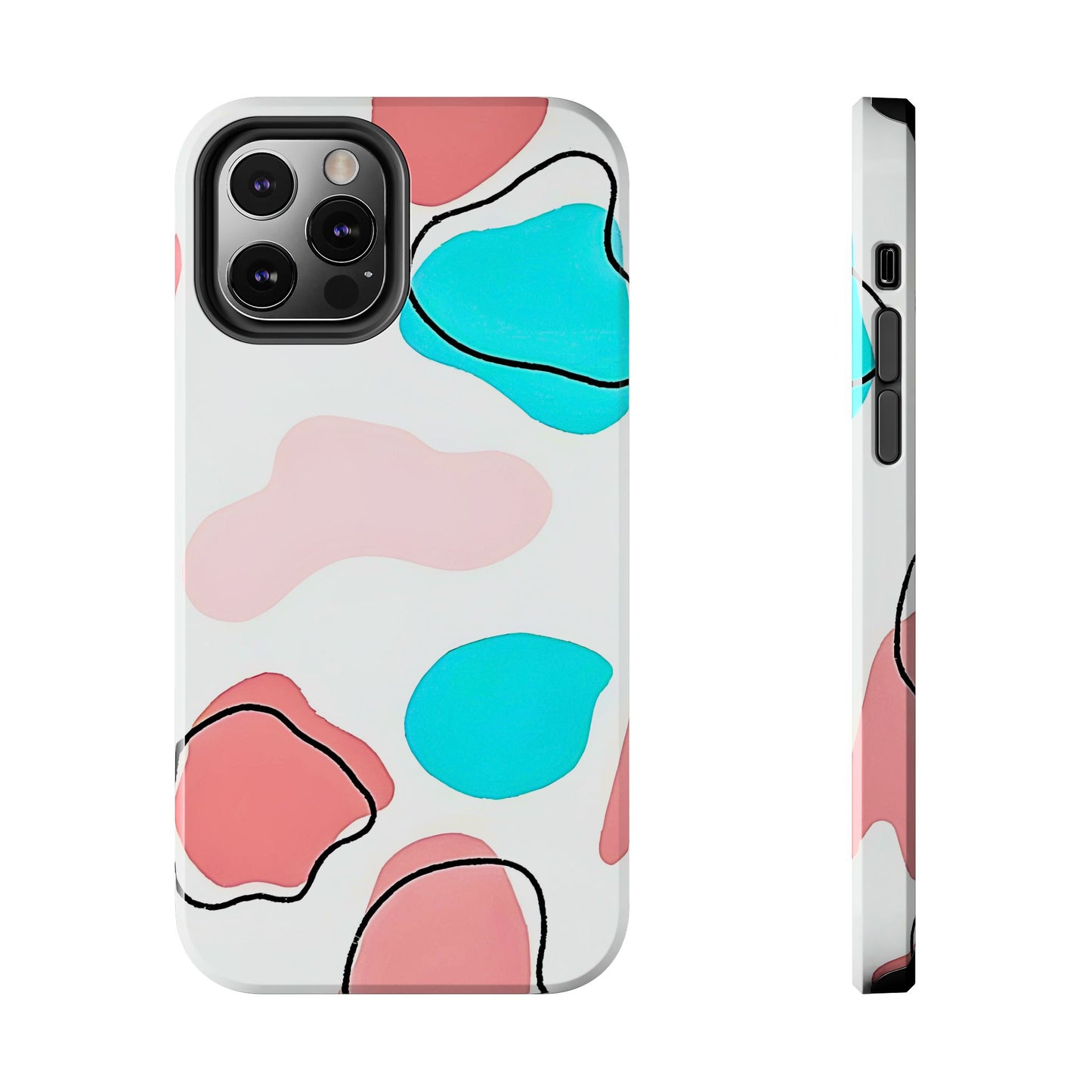 Abstract Shapes Preppy Pastel Style (Version 1) Tough Phone Case | Aesthetic