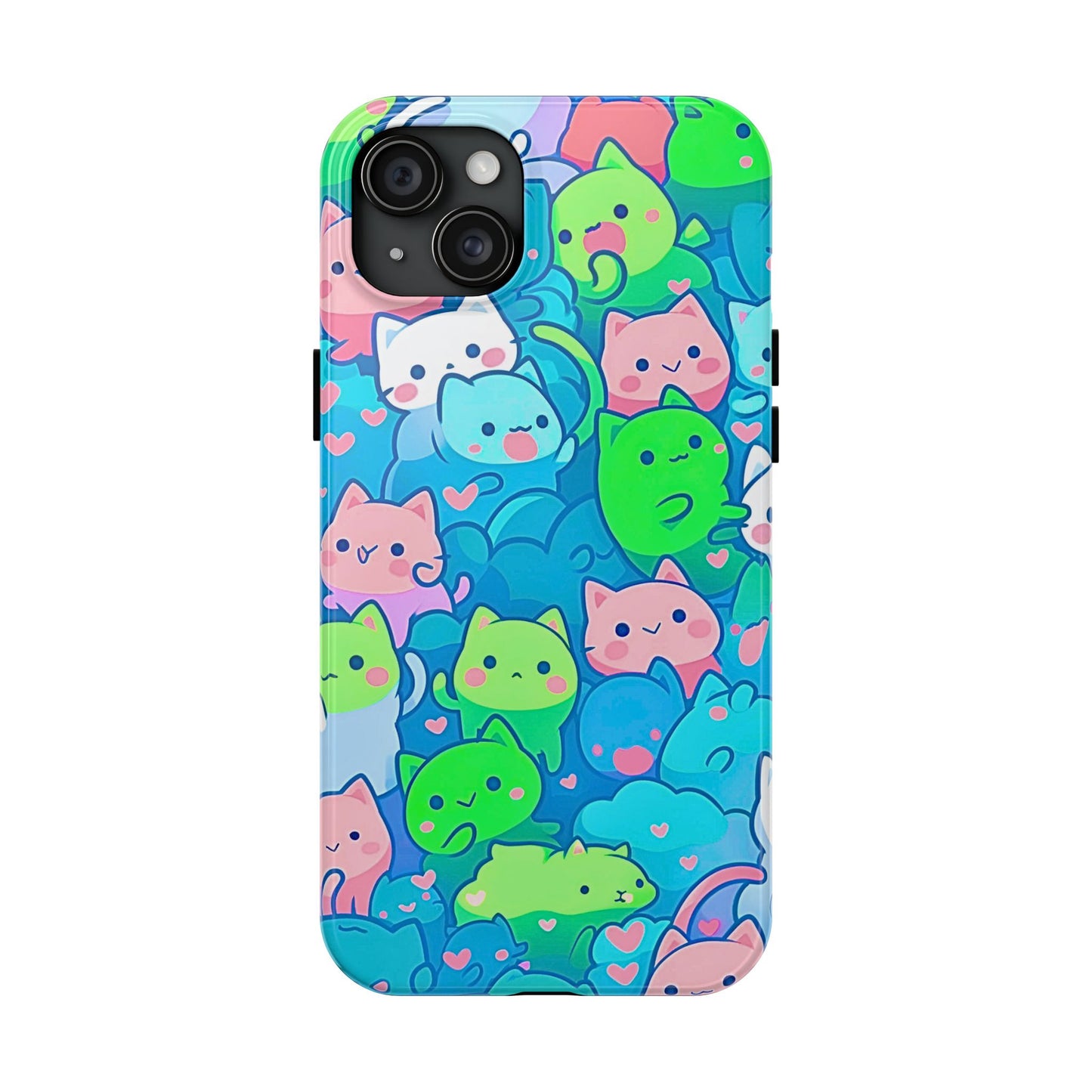 Cute Colorful Cats Pattern Style Tough Phone Case | Animals
