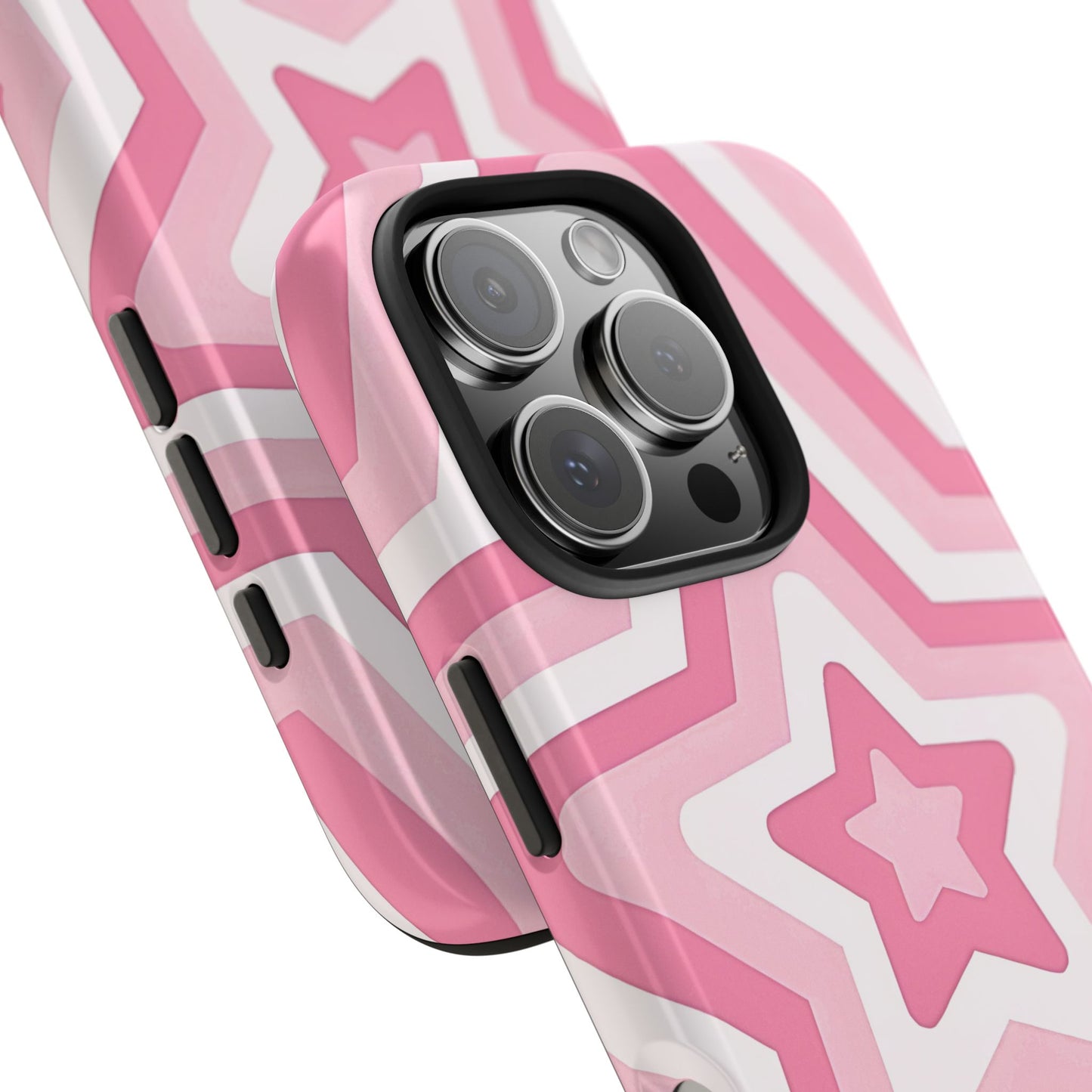 Pink Preppy Star Pattern Style Tough Phone Case | Aesthetic