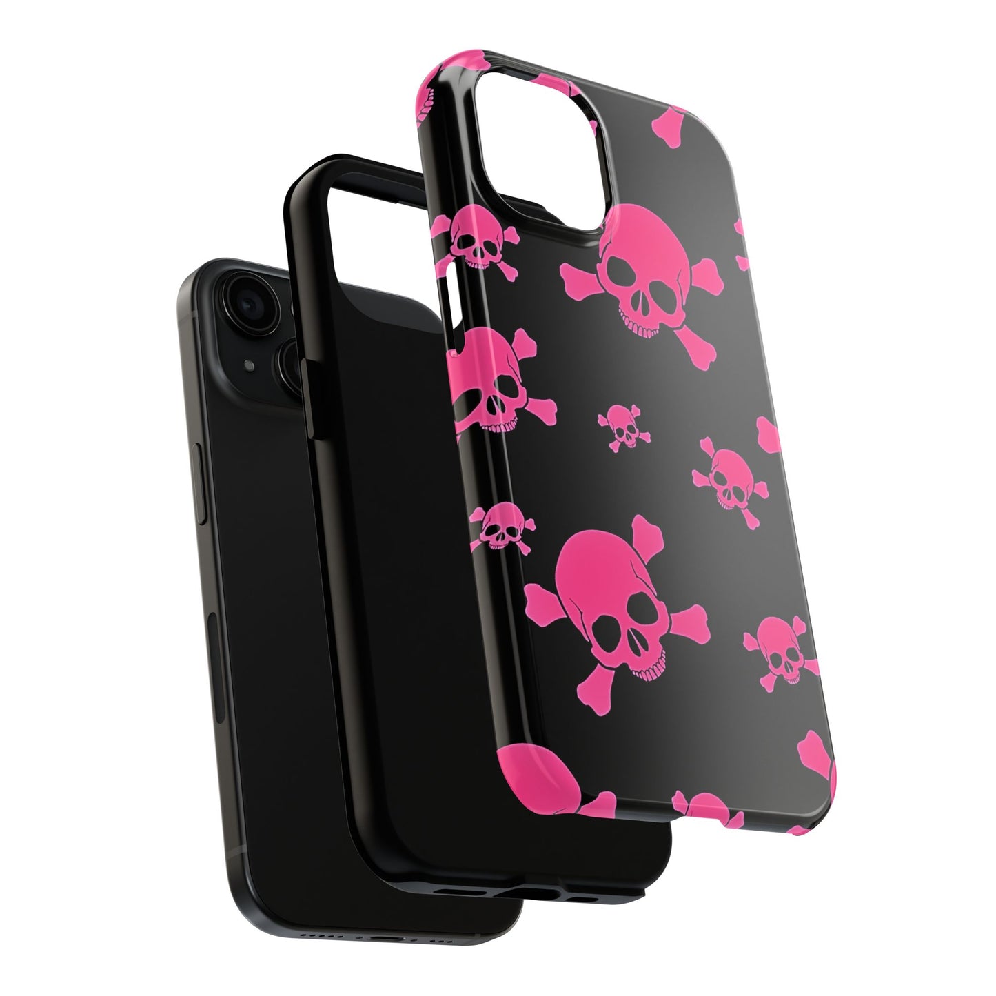 Pink Skull Emo Style Tough Phone Case | Aesthetic