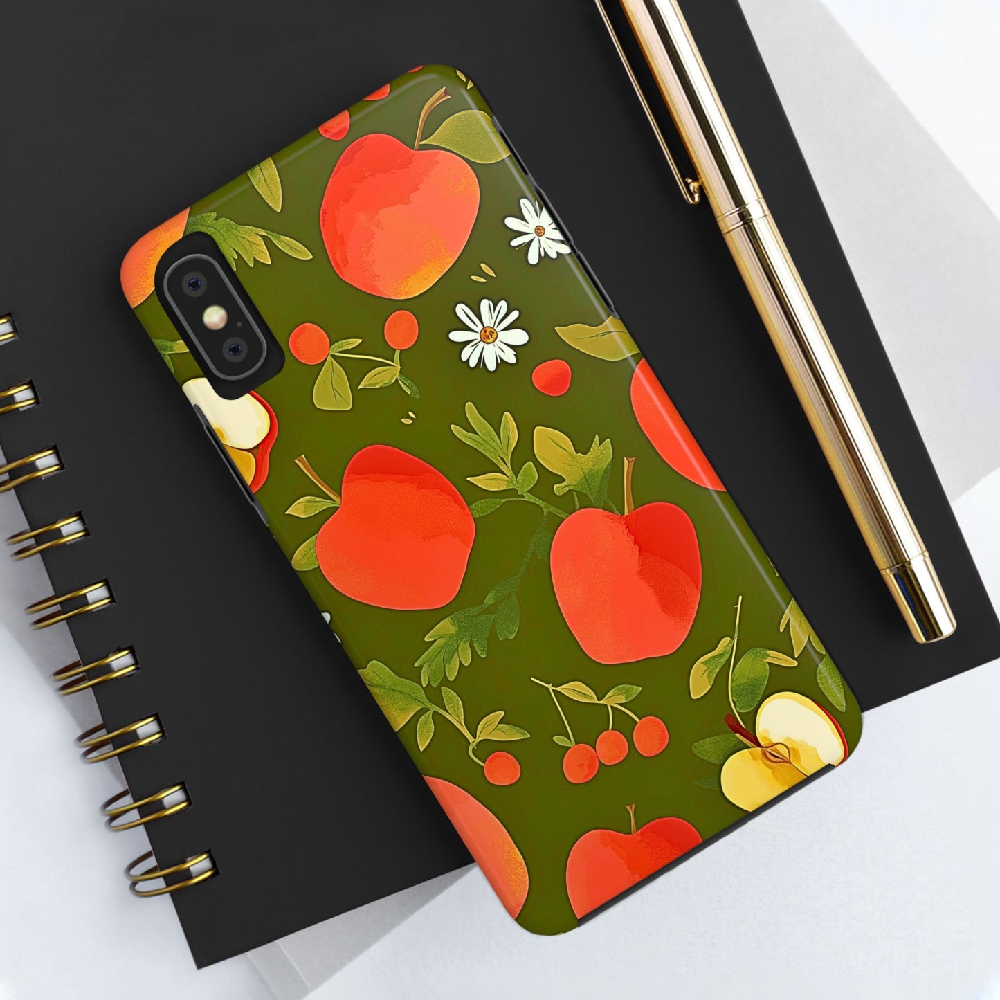 Apple & Berry Garden Pattern Style Tough Phone Case/Cover | Aesthetic