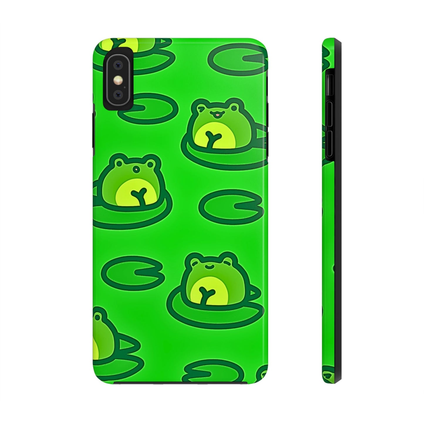 Cute Green Frogs Pattern Tough Phone Case | Animals
