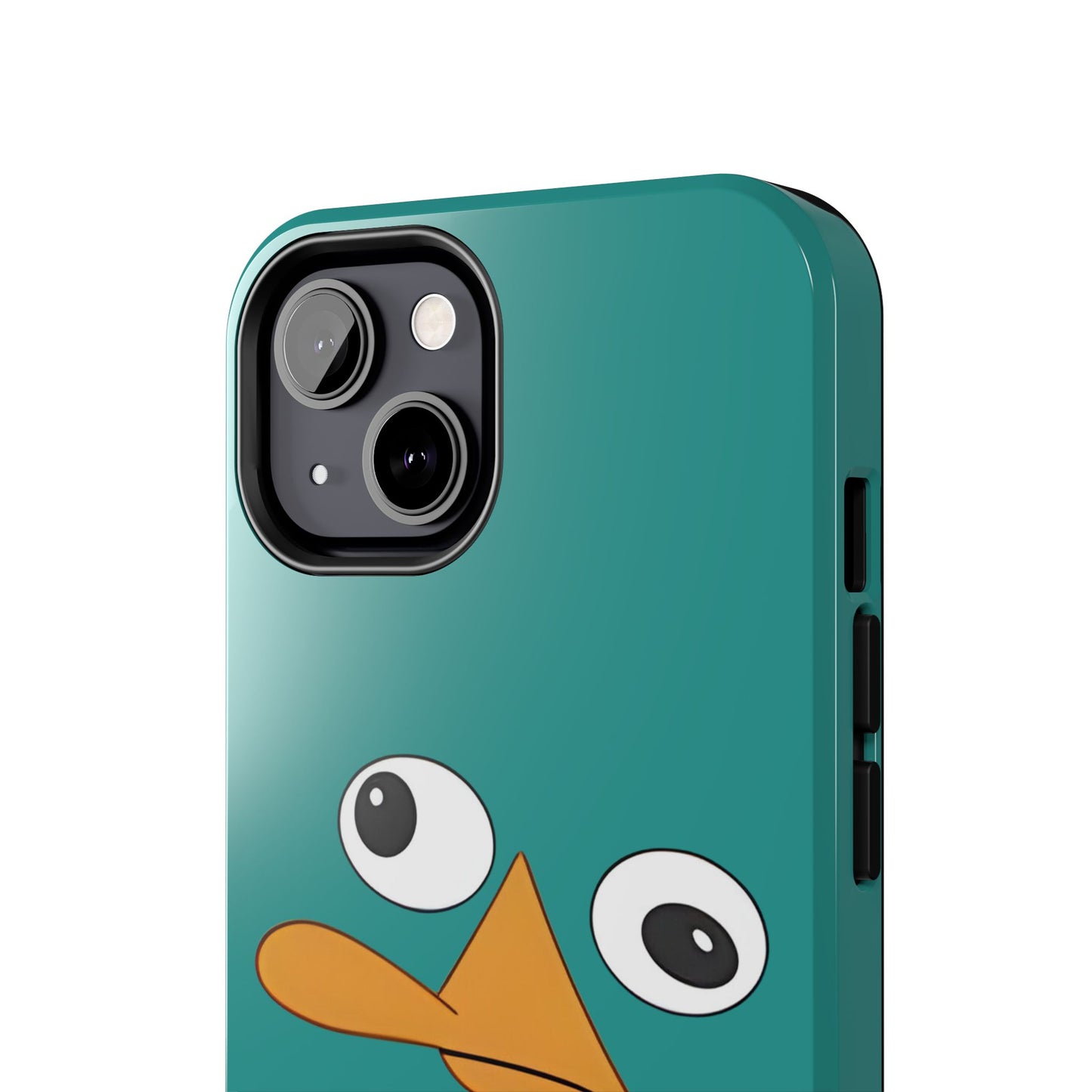 Phineas and Ferb Perry Platypus Eyes Teal Expression Tough Phone Case | Cartoon