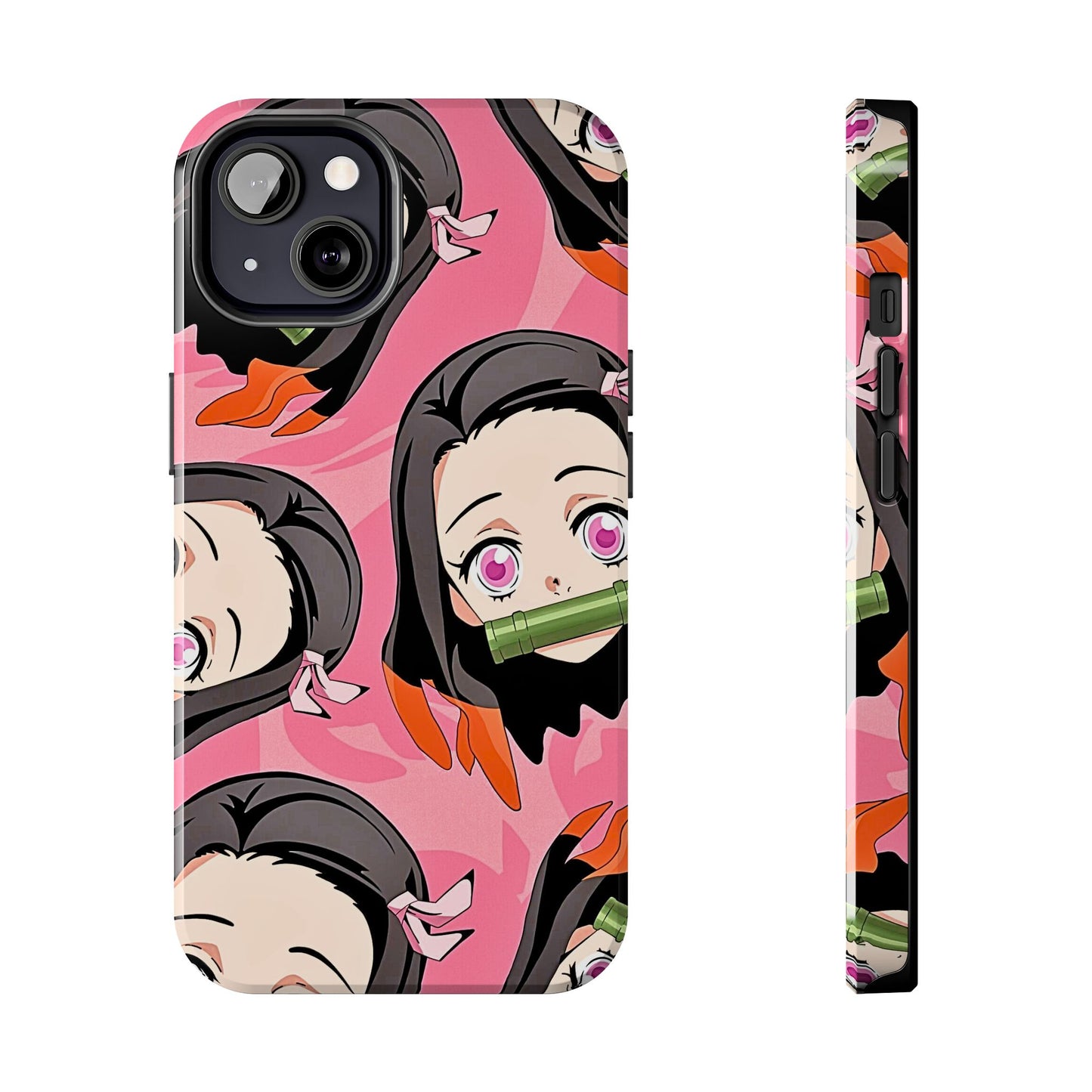 Nezuko Kamado Head Pattern Tough Phone Case | Anime - Demon Slayer