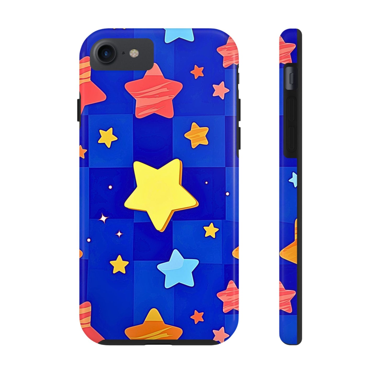 Vibrant Preppy Stars Pattern Tough Phone Case | Aesthetic