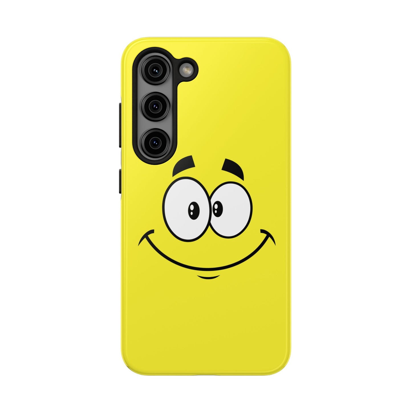 Smiley Happy Face Yellow Minimalist Cartoon Tough Phone Case | Funny