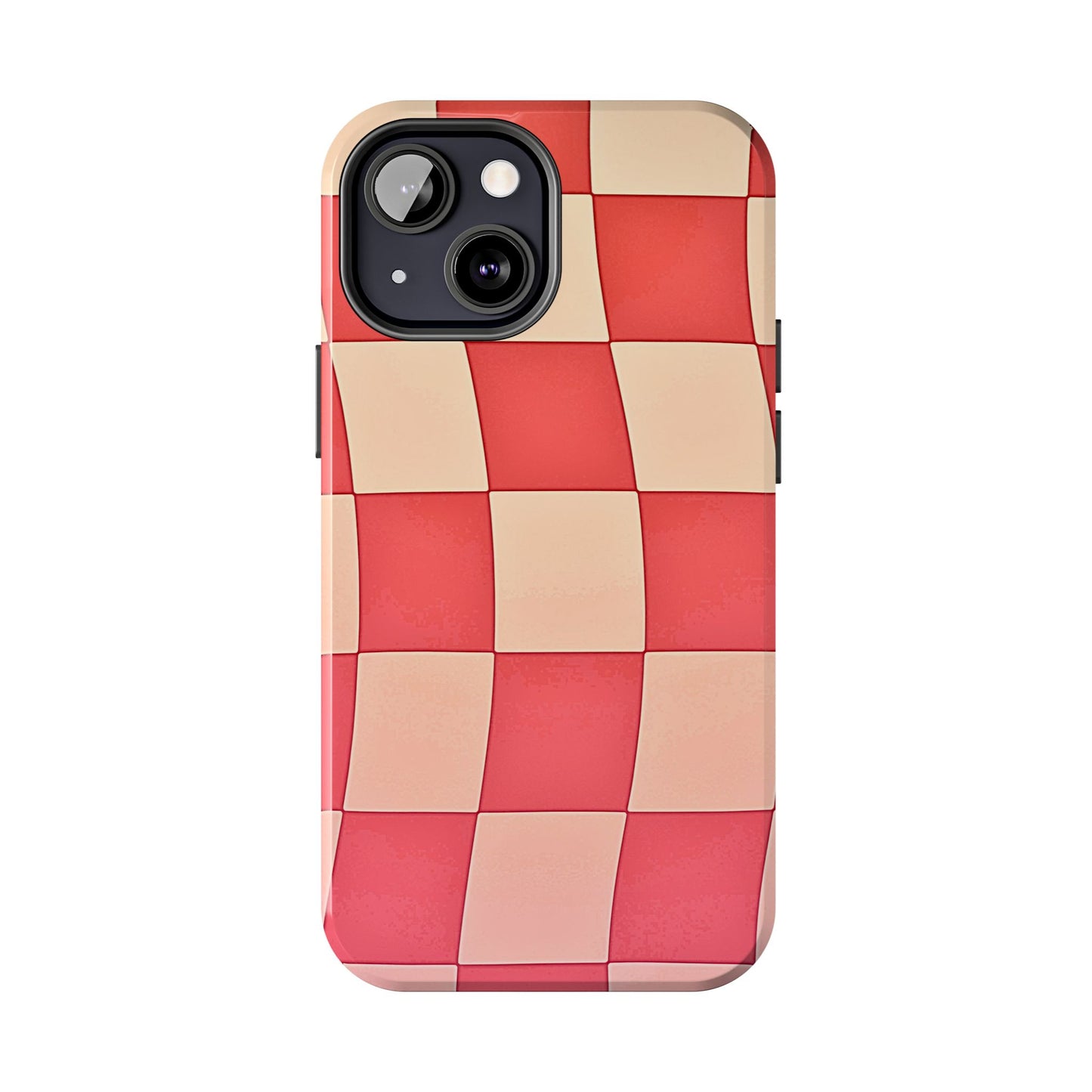 Preppy Checkered Pink Tough Phone Case | Aesthetic