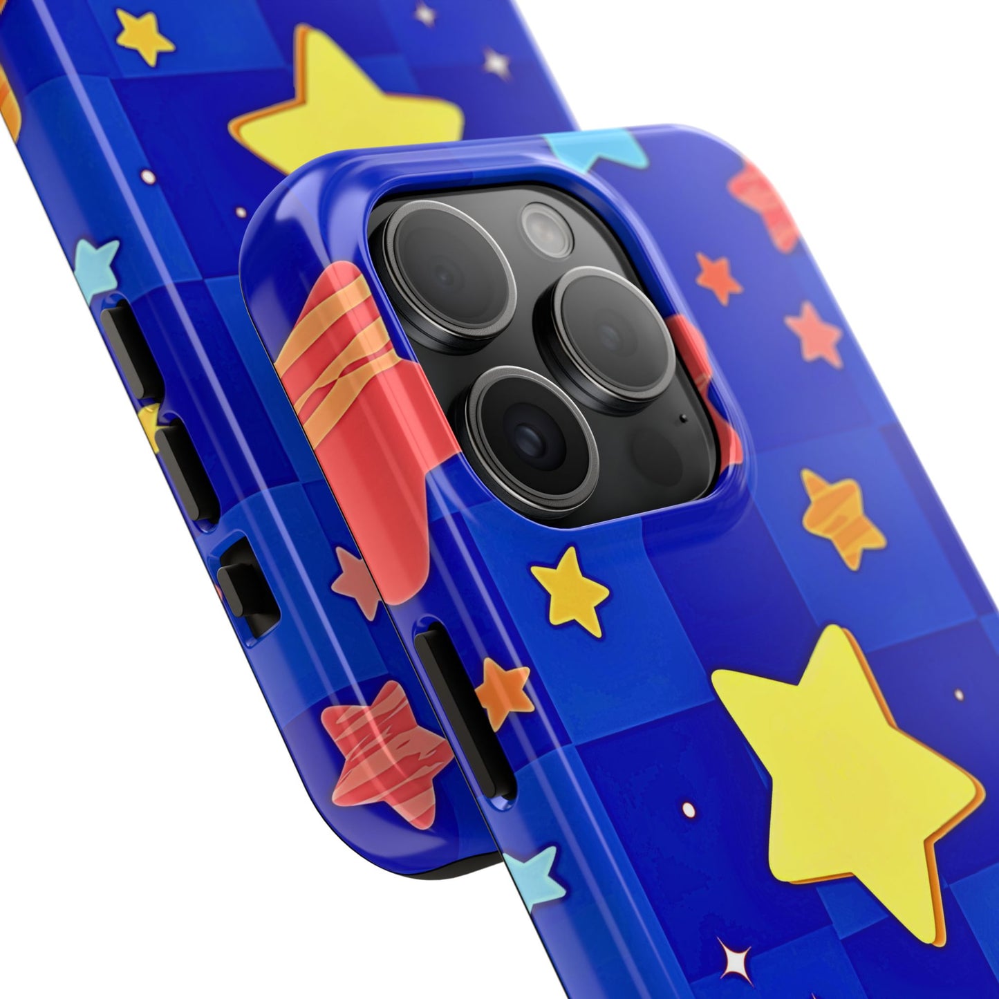 Vibrant Preppy Stars Pattern Tough Phone Case | Aesthetic