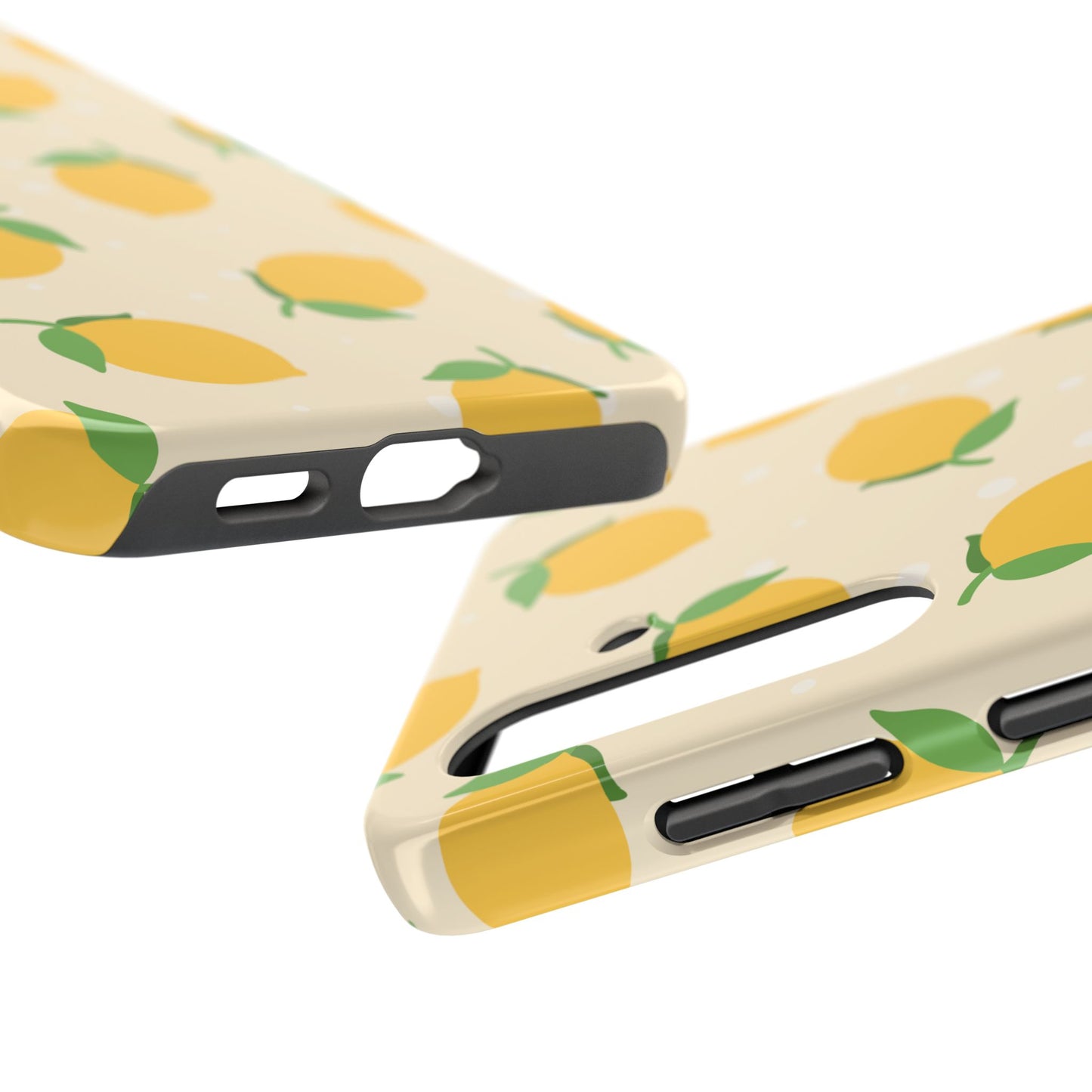 Cute Aesthetic Lemon Pattern Citrus Design Tough Phone Case | Food