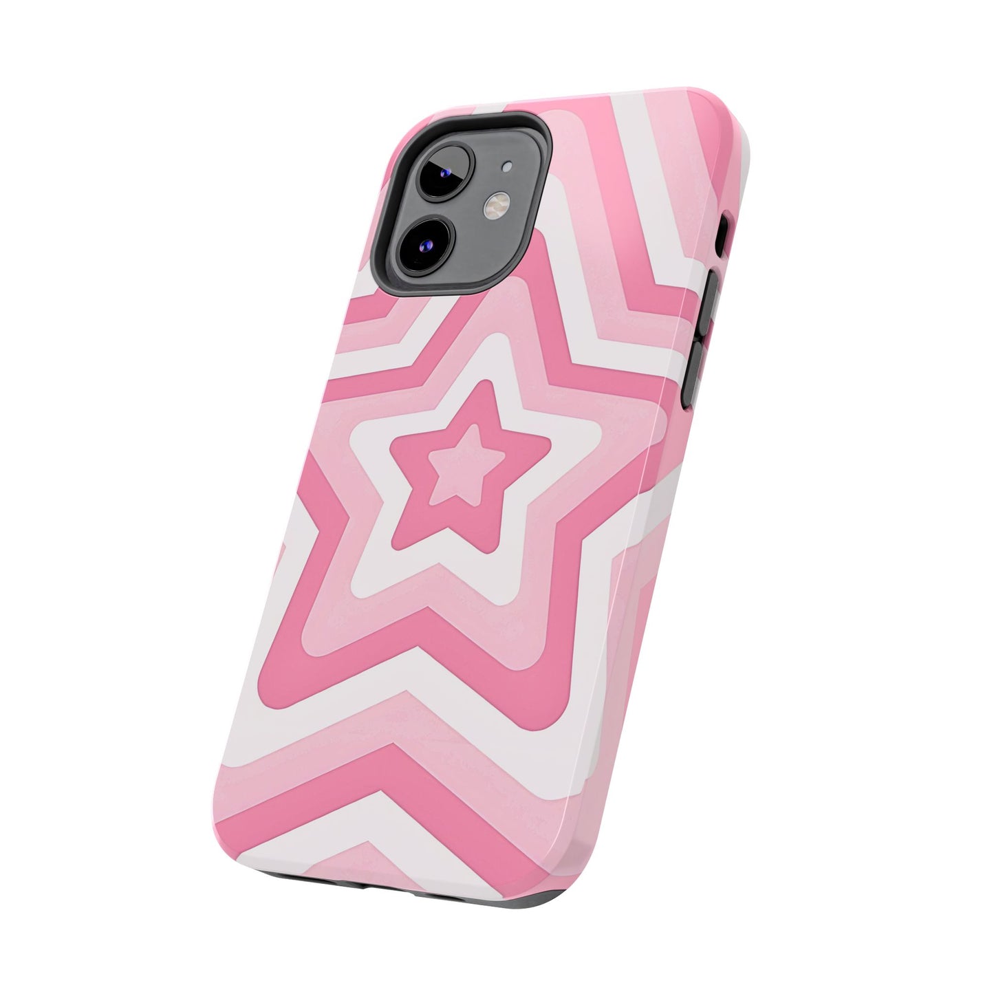 Pink Preppy Star Pattern Style Tough Phone Case | Aesthetic
