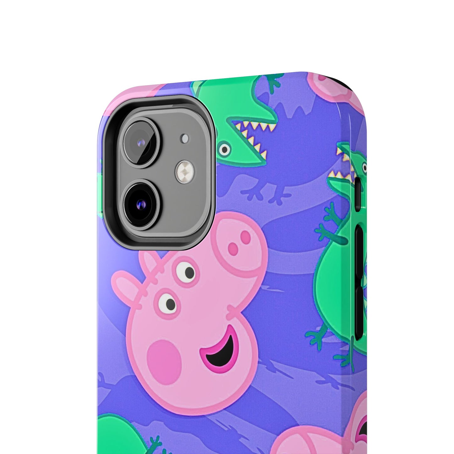 Funda rígida para móvil con diseño de dinosaurios de Peppa Pig y George | Dibujos animados - Peppa Pig