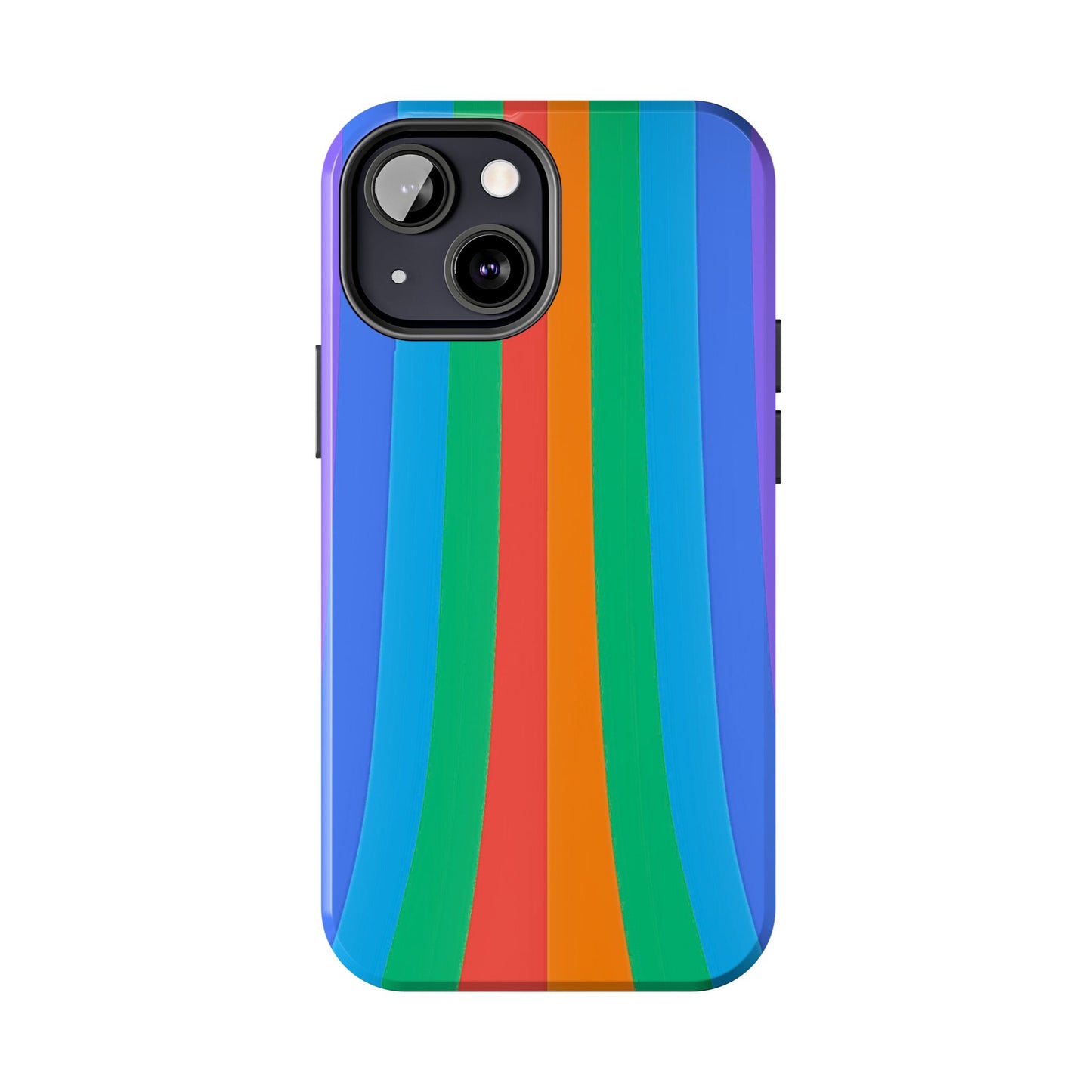 Funda resistente para teléfono con líneas de arcoíris hippies | Estética