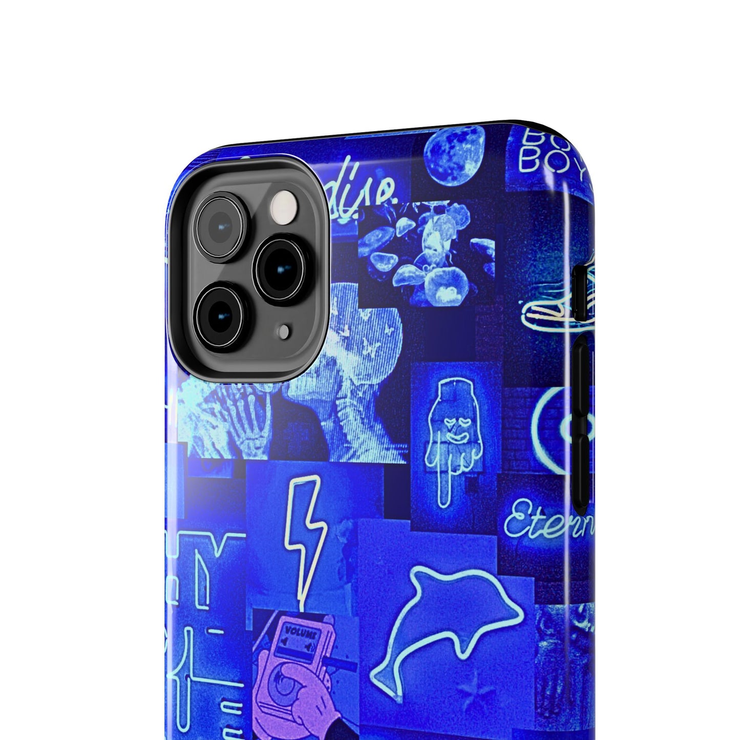 Funda resistente para teléfono con diseño de neón azul | Estética