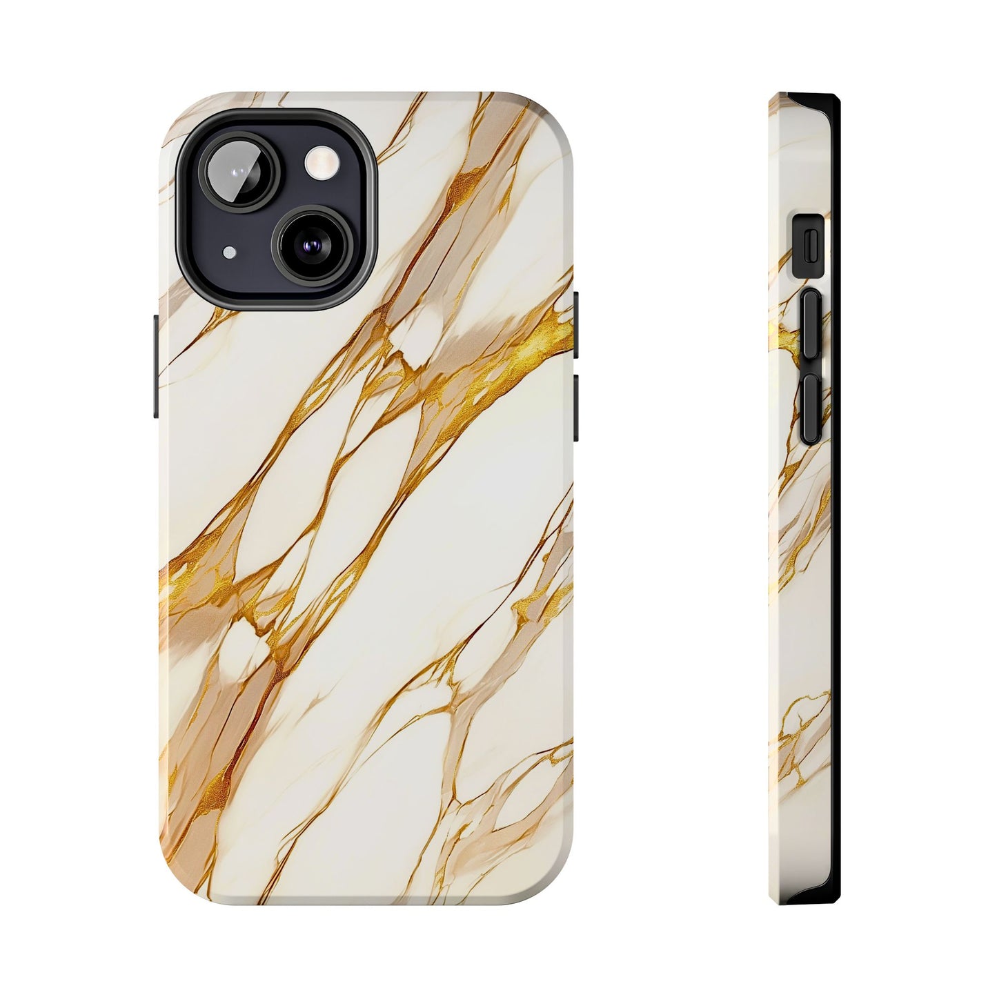 Luxury Marble Gold Vein Texture Pattern Style Tough Phone Case/Cover | Aesthetic