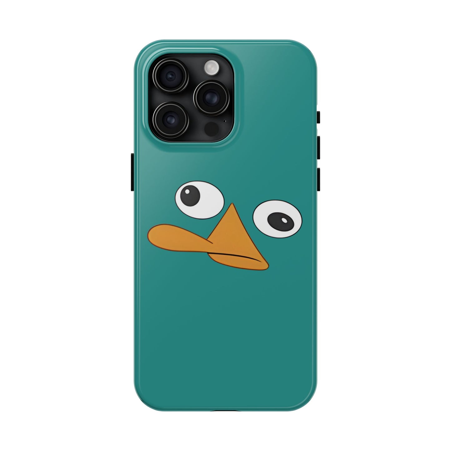 Phineas and Ferb Perry Platypus Eyes Teal Expression Tough Phone Case | Cartoon