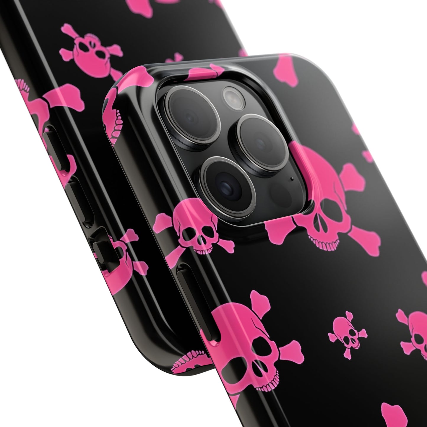 Pink Skull Emo Style Tough Phone Case | Aesthetic