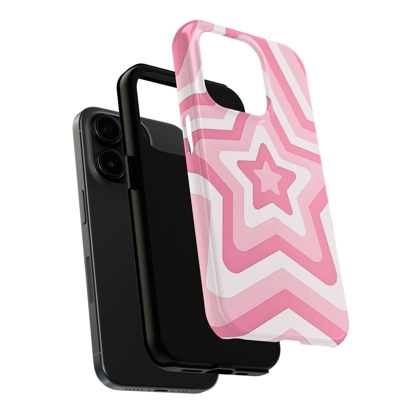 Pink Preppy Star Pattern Style Tough Phone Case | Aesthetic
