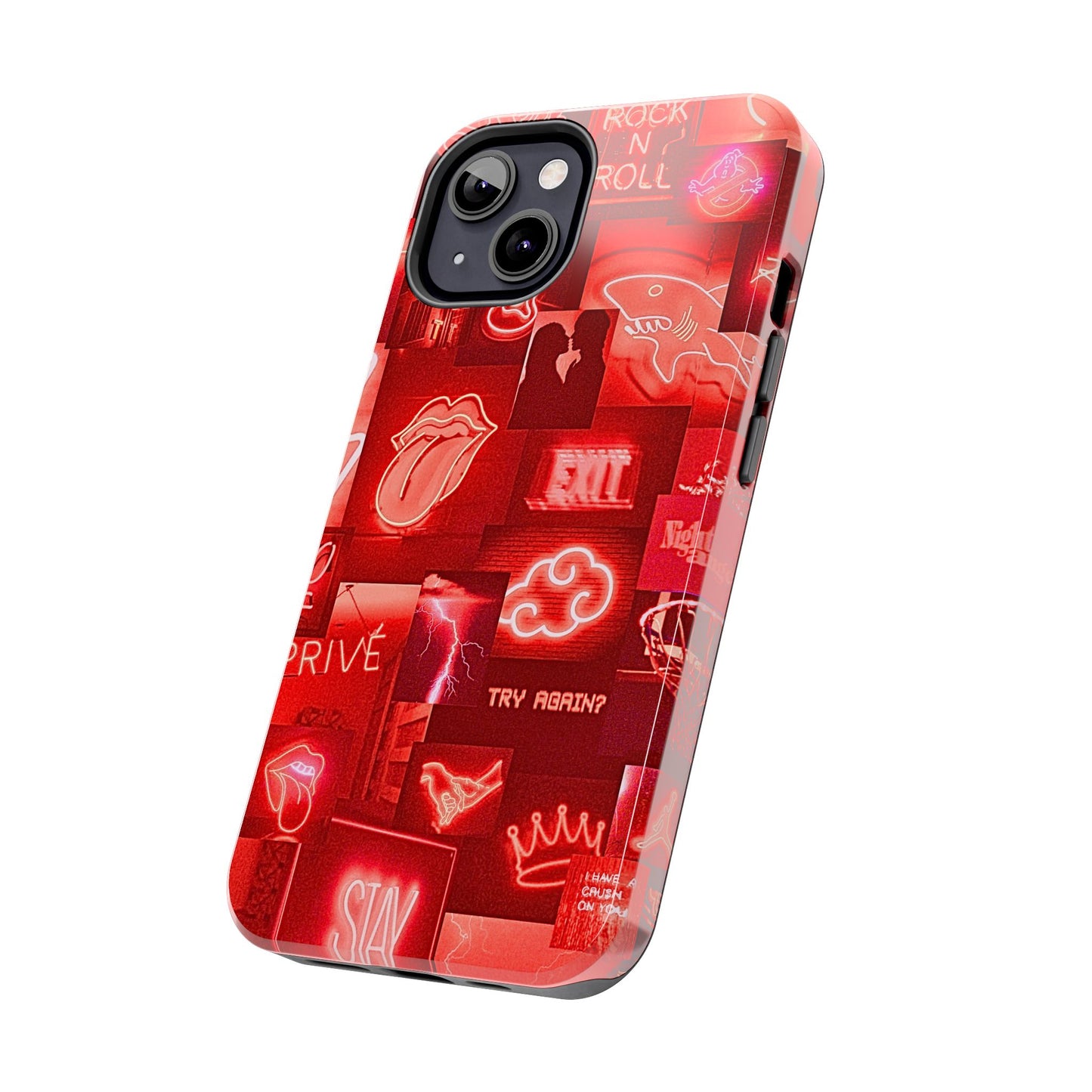 Red Neon Style Tough Phone Case | Aesthetic