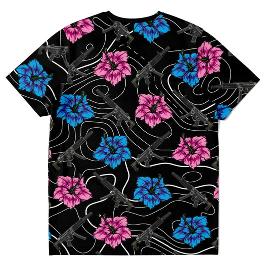 Rad Palm High Capacity Hibiscus Black T-Shirt
