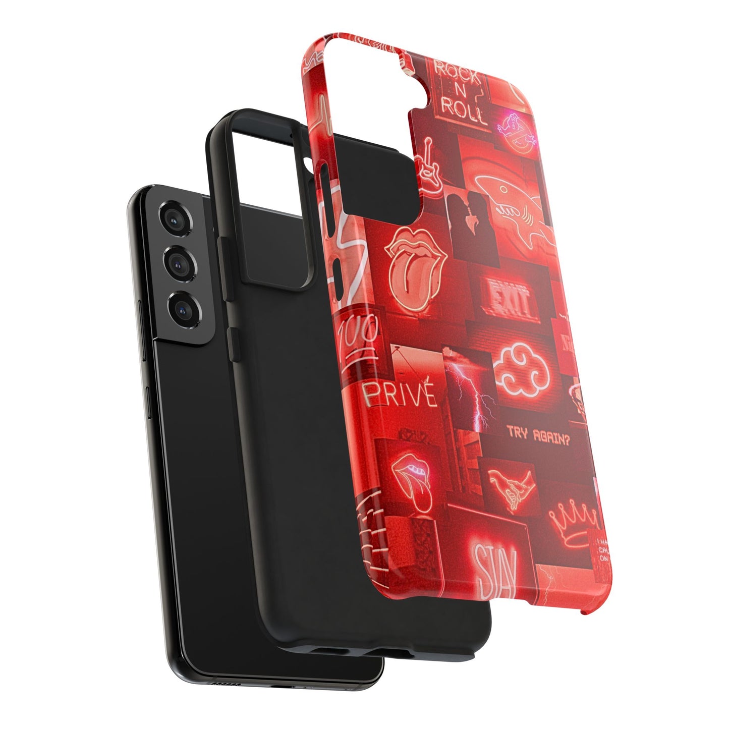 Red Neon Style Tough Phone Case | Aesthetic