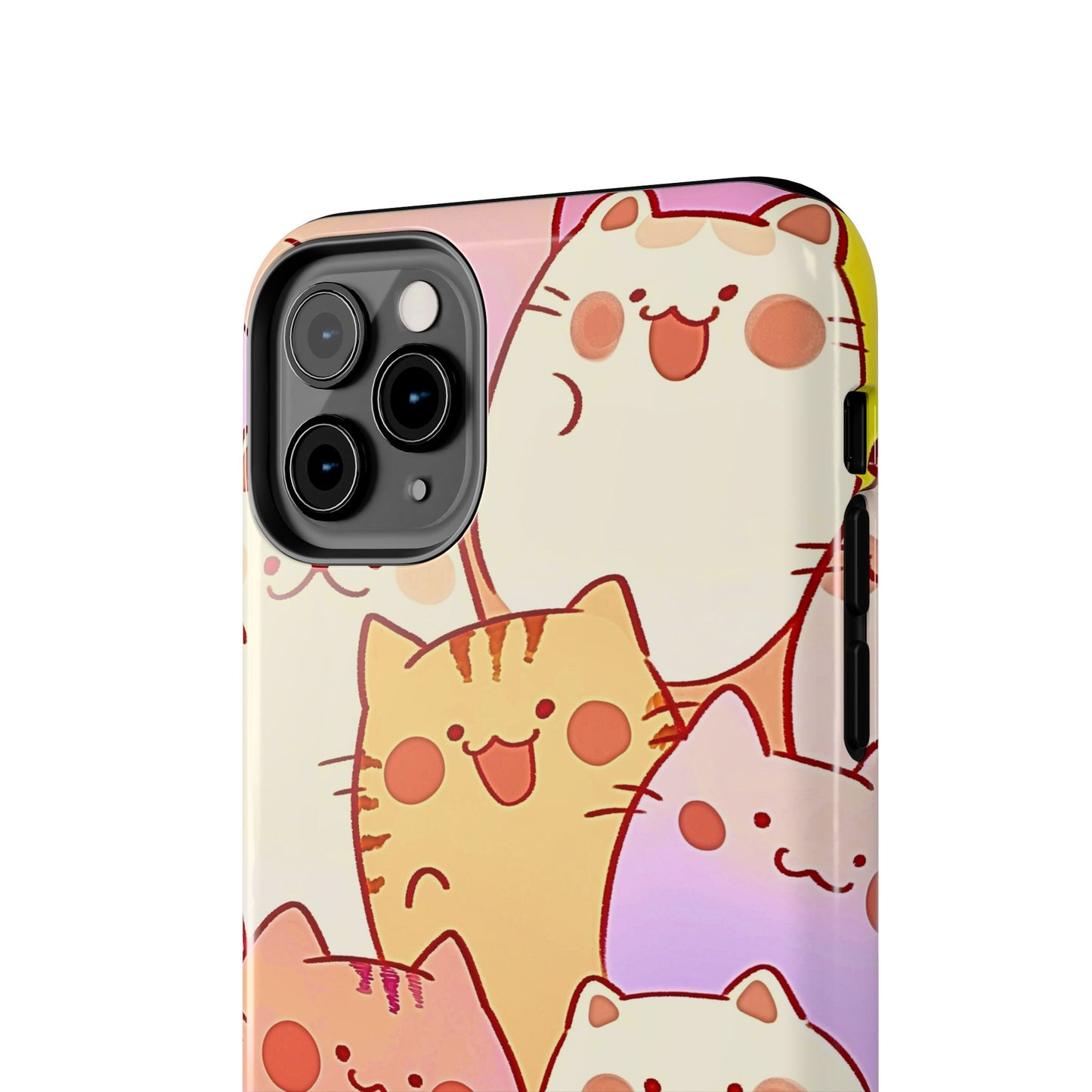 Kawaii Chubby Adorable Cats Tough Phone Case | Animals