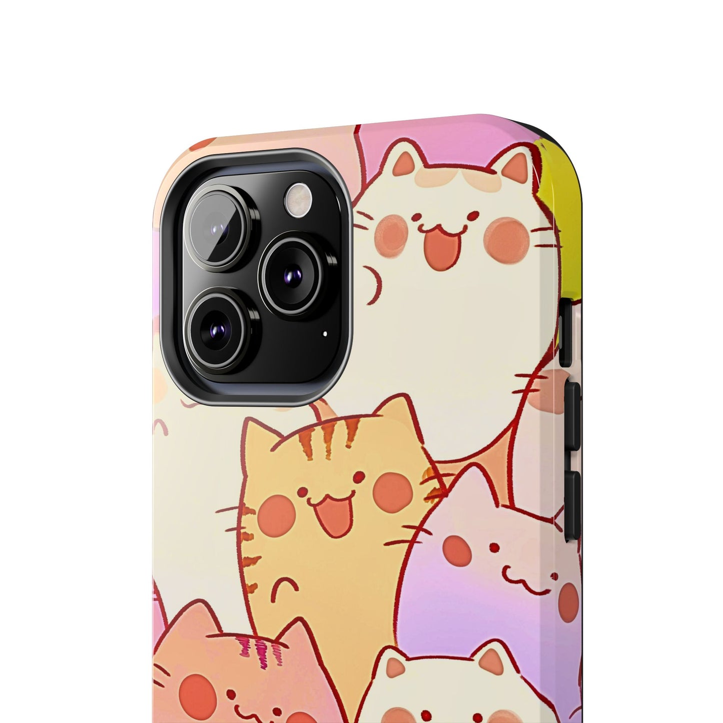 Kawaii Chubby Adorable Cats Tough Phone Case | Animals