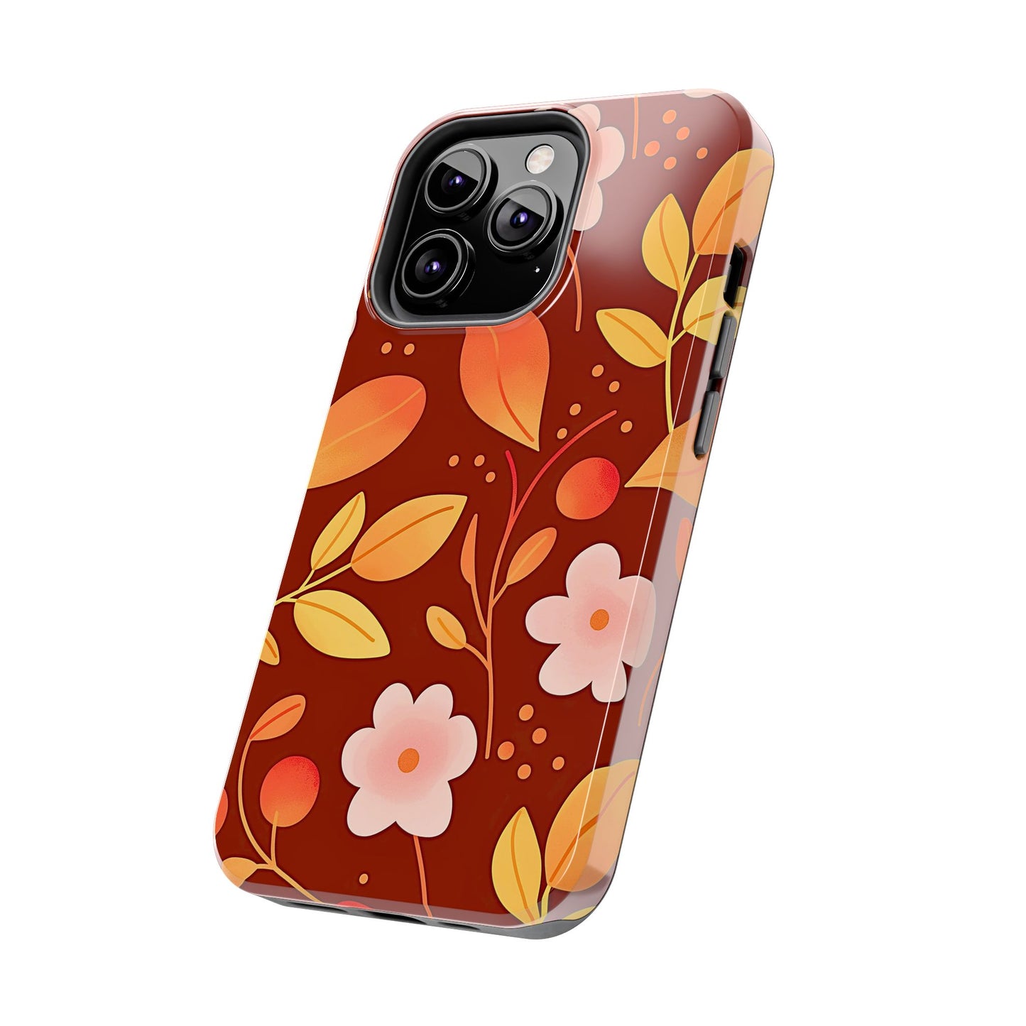 Autumn Fall Leaf Pattern Tough Phone Case | Aesthetic