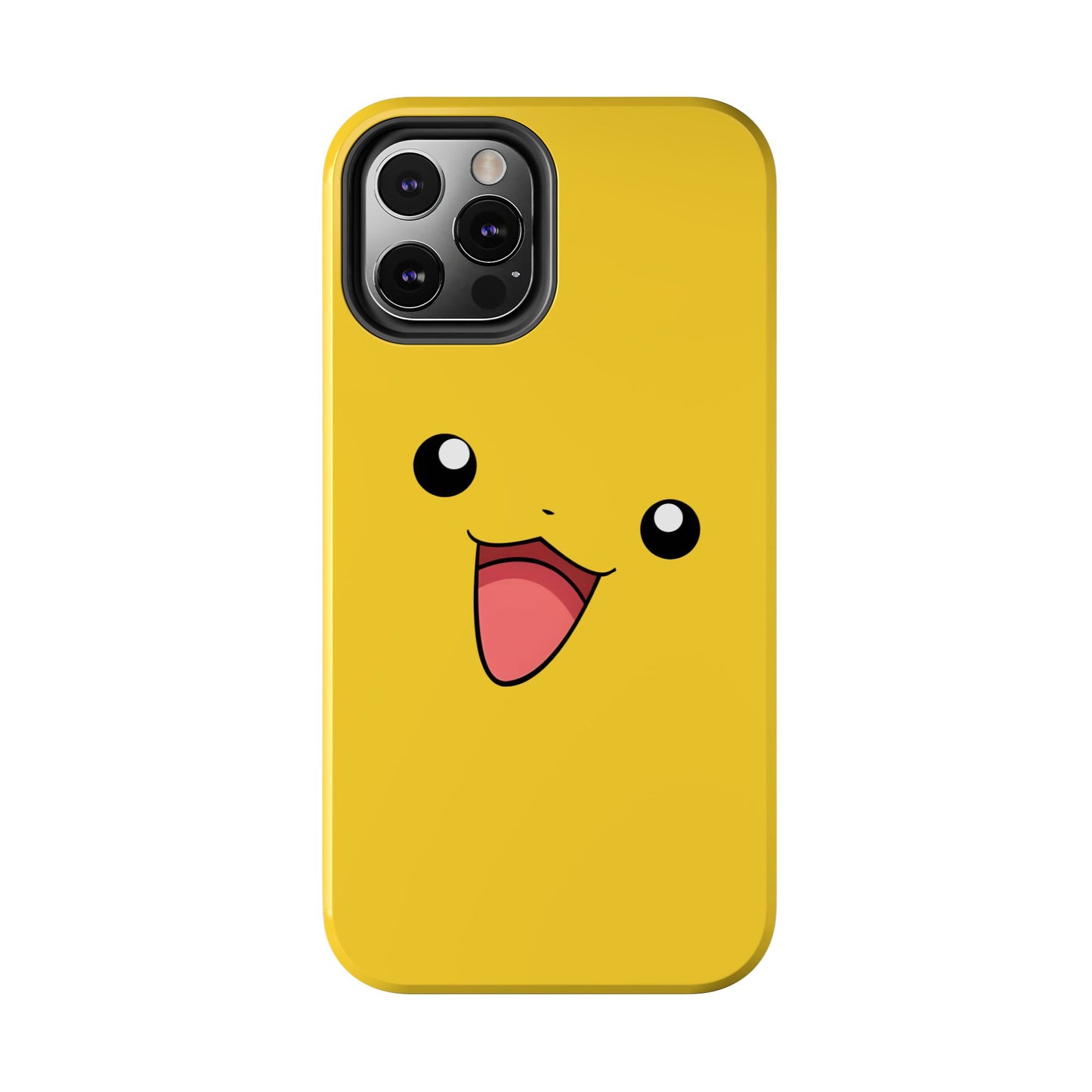 Electric Mouse Yellow Happy Face Minimal Design Tough Phone Case | Anime