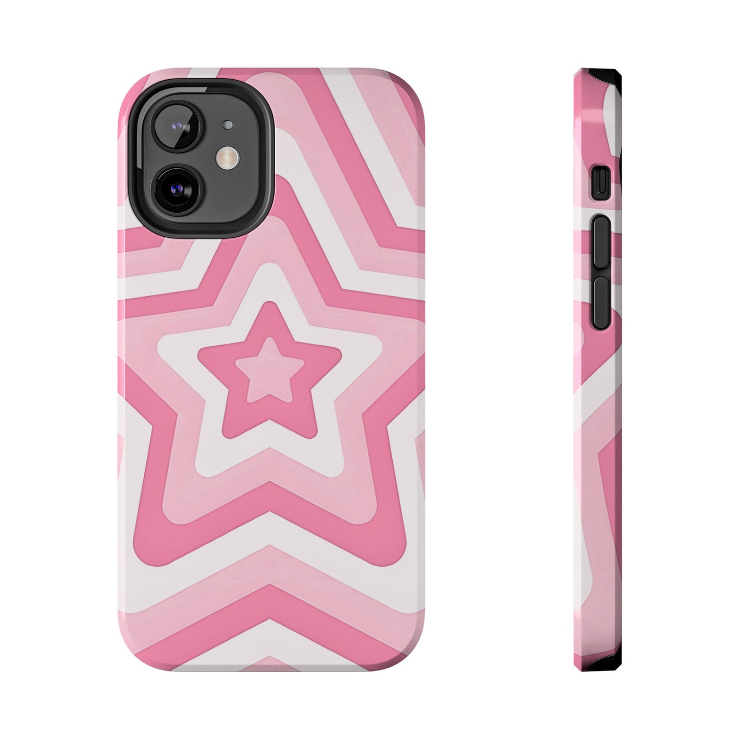 Pink Preppy Star Pattern Style Tough Phone Case | Aesthetic