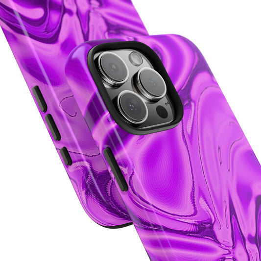 Liquid Metal Purple Tough Phone Case | Aesthetic