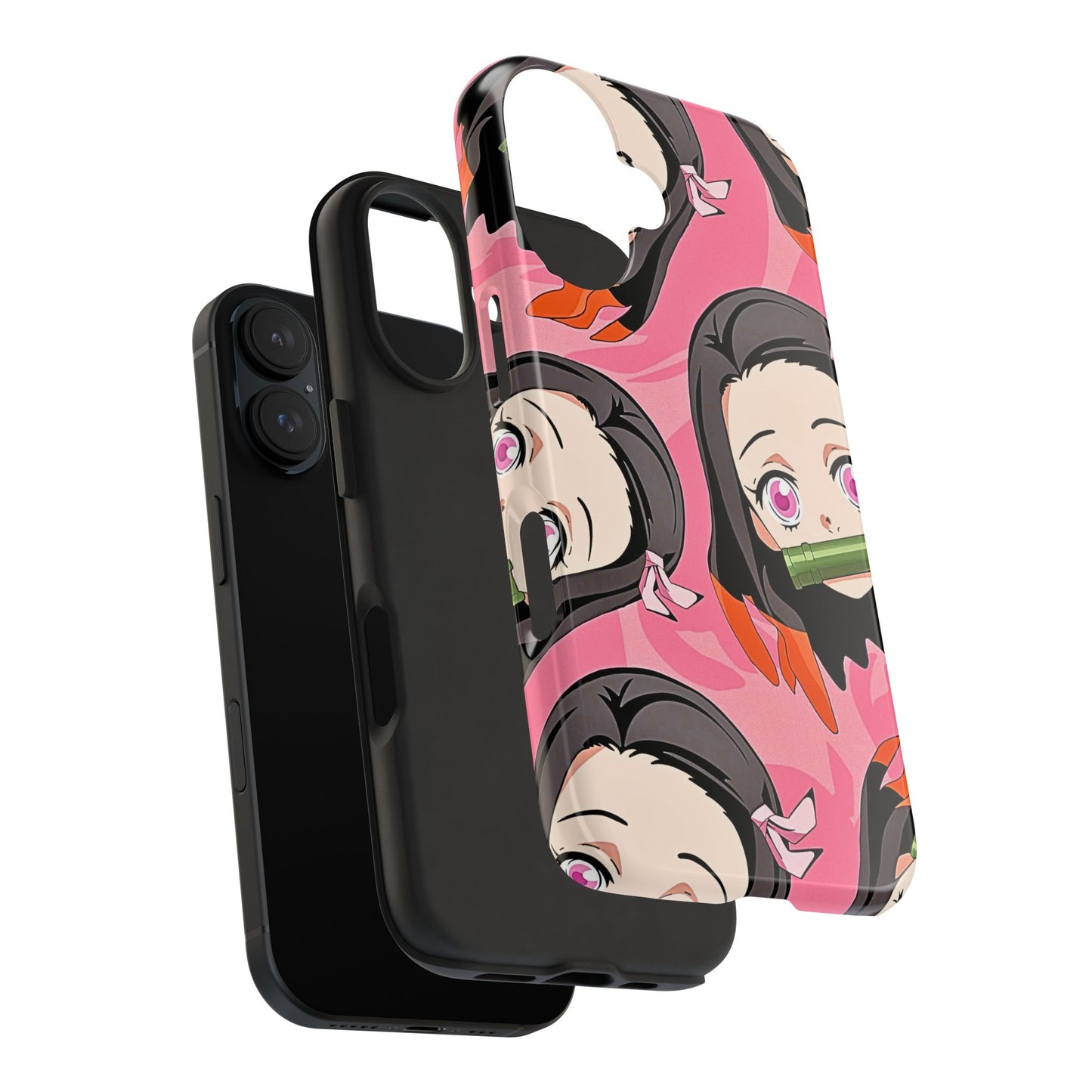 Nezuko Kamado Head Pattern Tough Phone Case | Anime - Demon Slayer