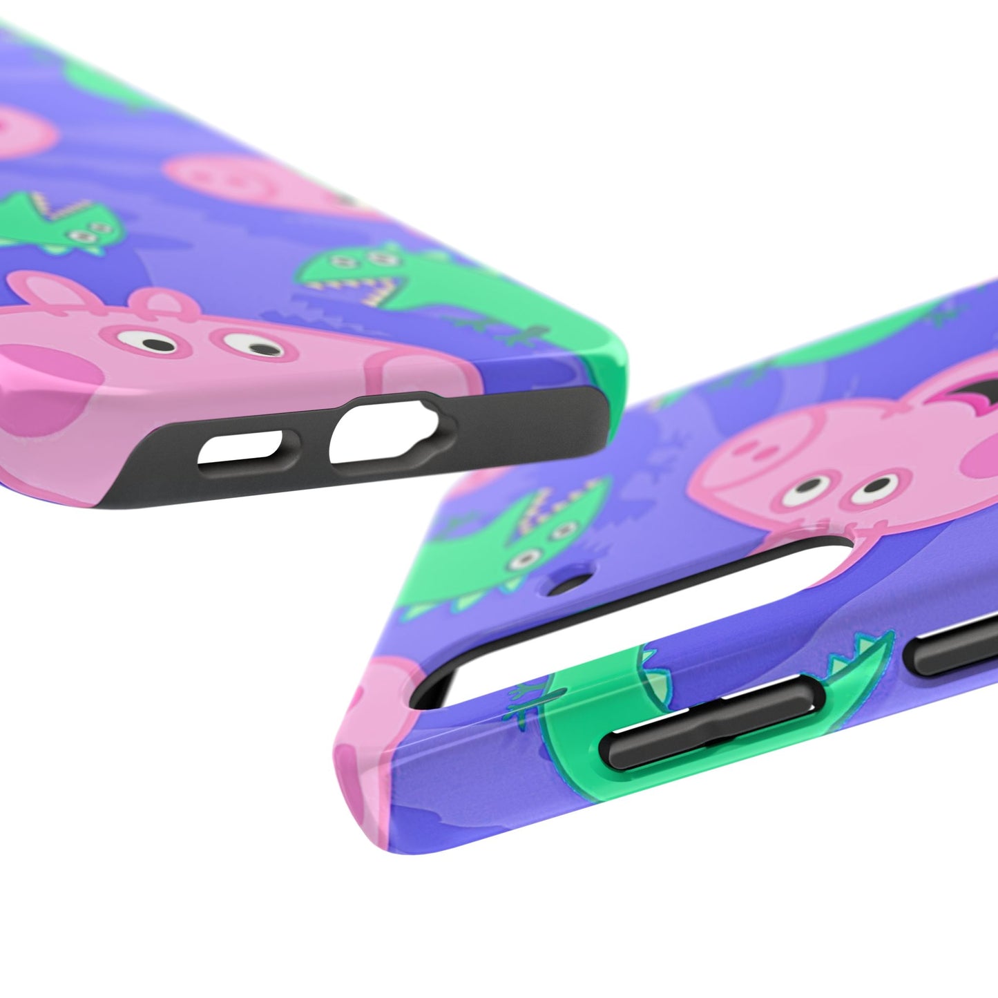 Funda rígida para móvil con diseño de dinosaurios de Peppa Pig y George | Dibujos animados - Peppa Pig