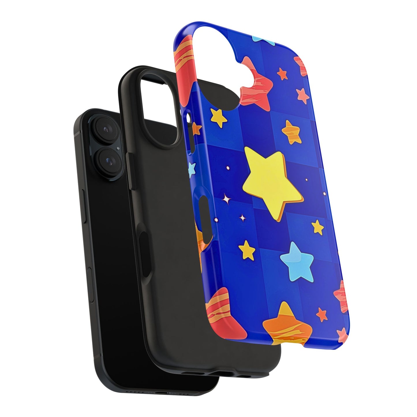Vibrant Preppy Stars Pattern Tough Phone Case | Aesthetic