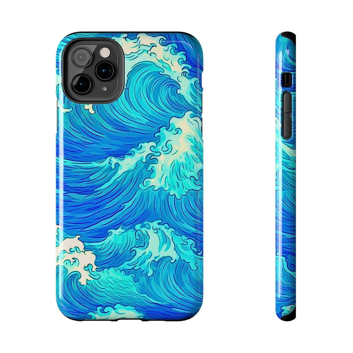 Cool Water Wave Style Tough Phone Case | Aesthetic
