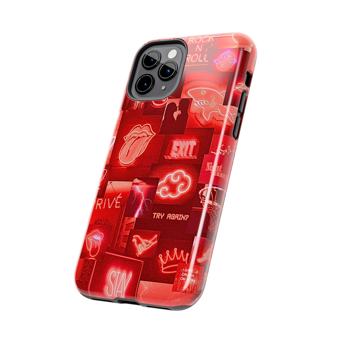 Red Neon Style Tough Phone Case | Aesthetic