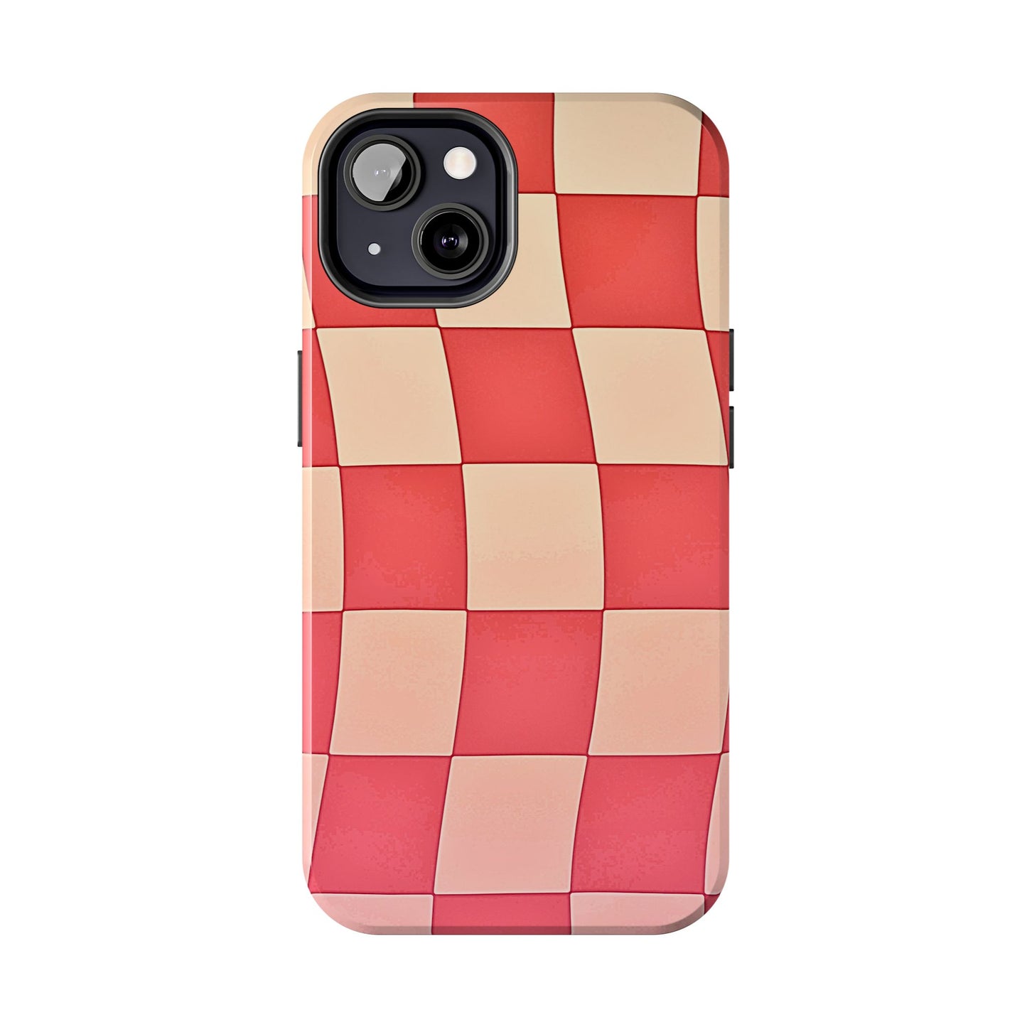 Preppy Checkered Pink Tough Phone Case | Aesthetic
