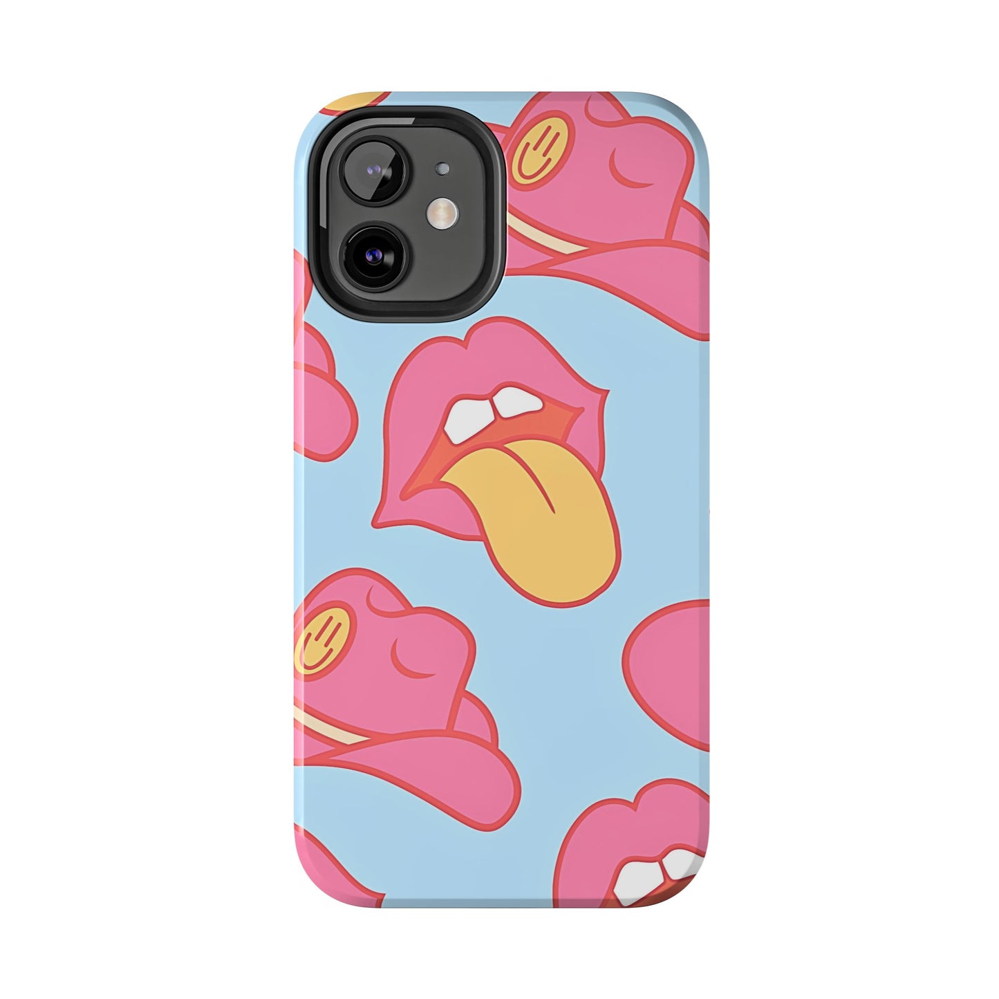 Preppy Cowboy Hat & Hot Lips Pattern (Version 1) Tough Phone Case | Aesthetic