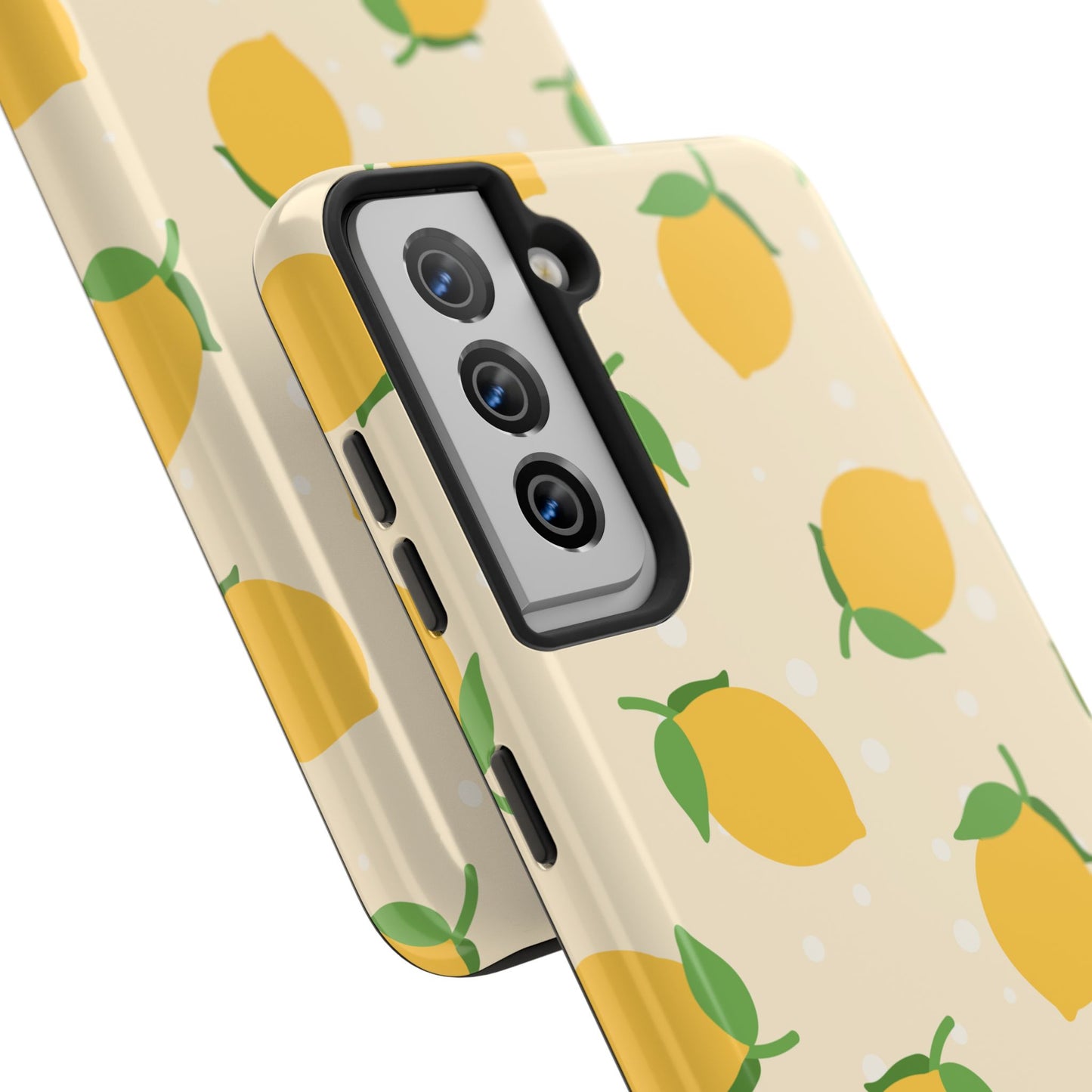 Cute Aesthetic Lemon Pattern Citrus Design Tough Phone Case | Food