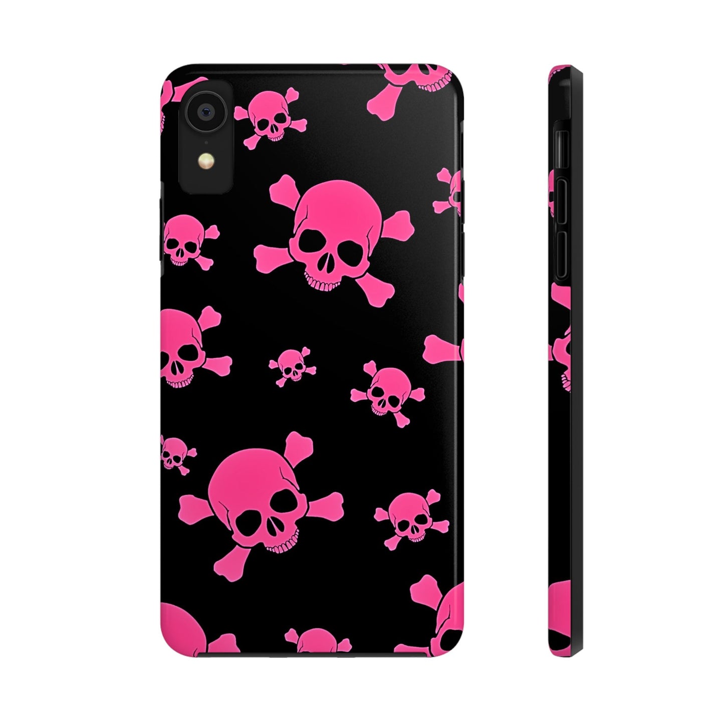 Pink Skull Emo Style Tough Phone Case | Aesthetic