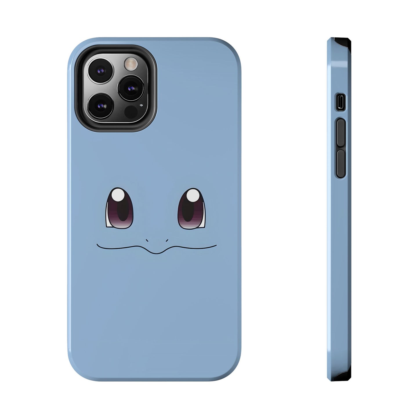 Blue Turtle Simple Blue Smile Tough Phone Case | Anime