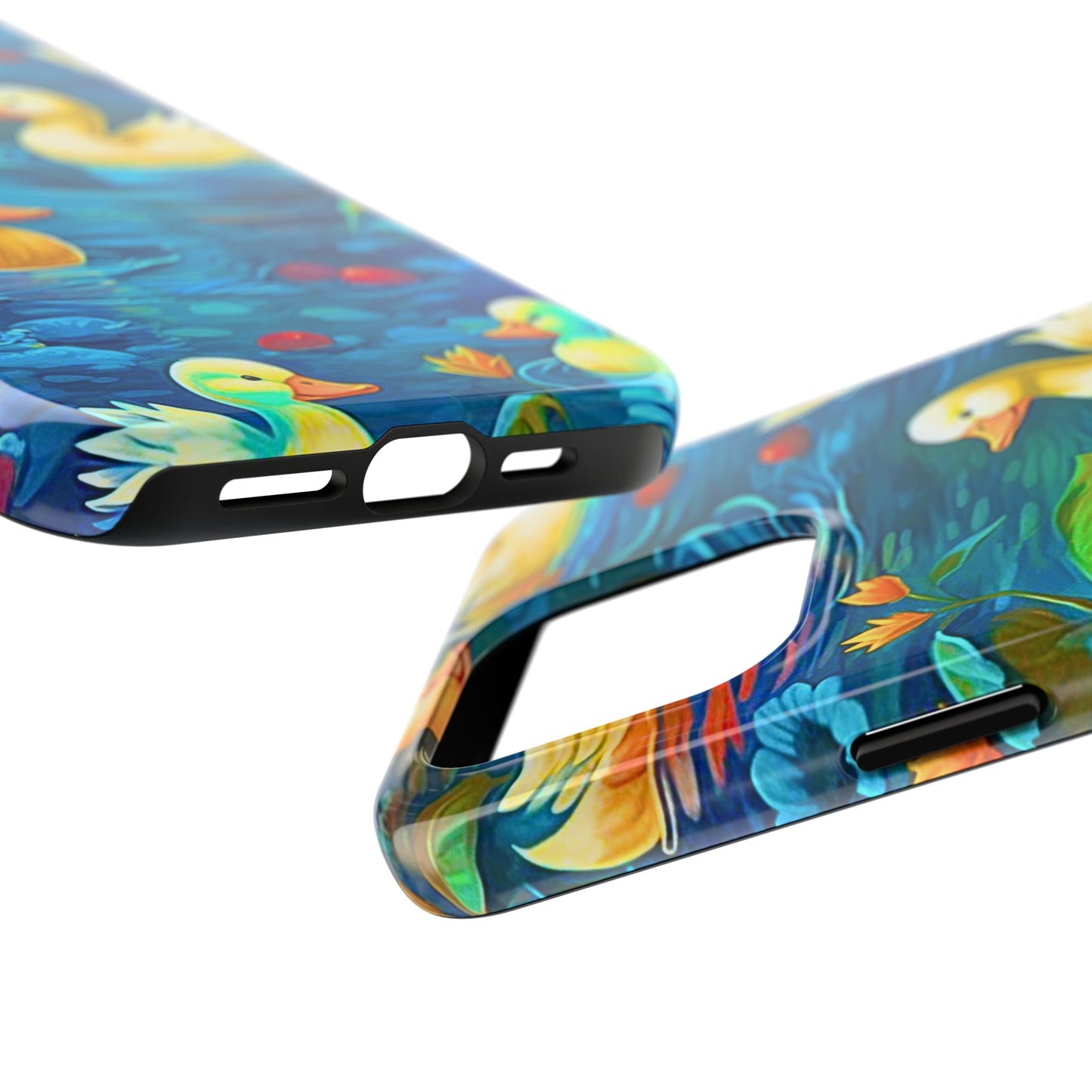 Ducks in the Pond Pattern Style Tough Phone Case | Animals