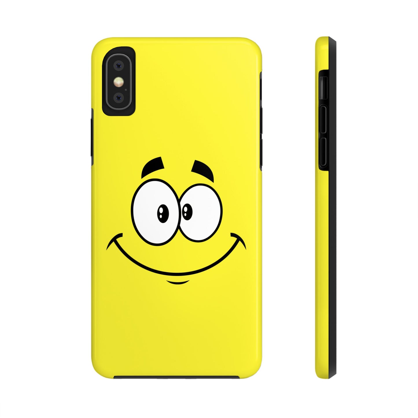 Smiley Happy Face Yellow Minimalist Cartoon Tough Phone Case | Funny