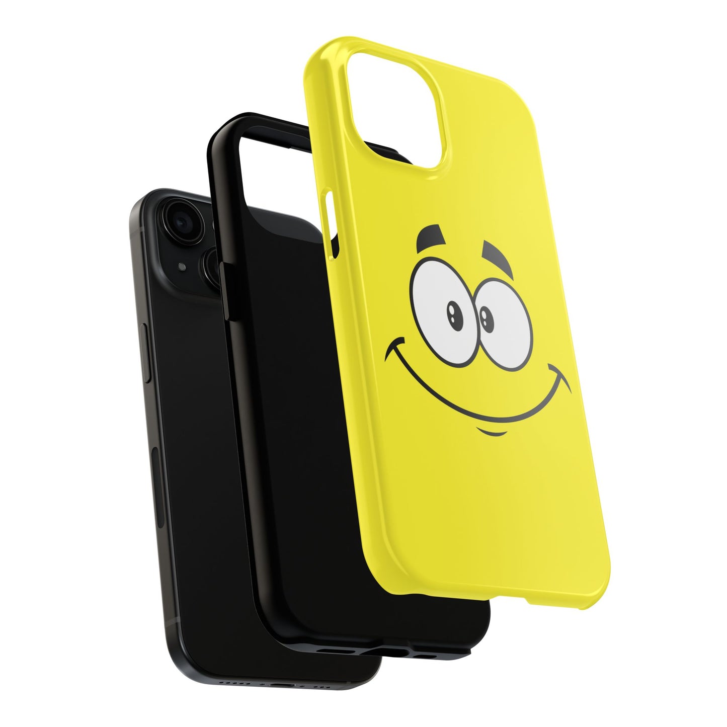 Smiley Happy Face Yellow Minimalist Cartoon Tough Phone Case | Funny