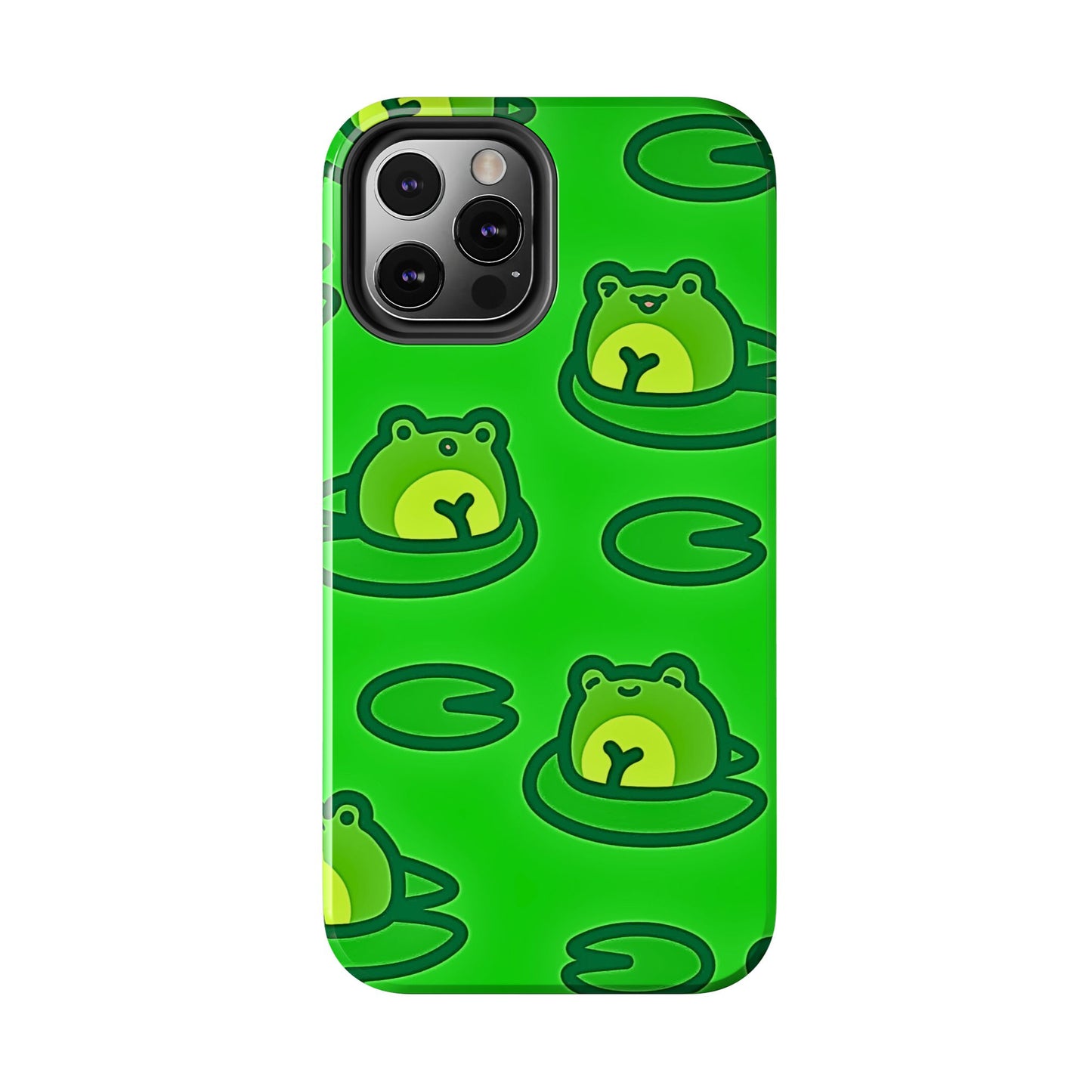 Cute Green Frogs Pattern Tough Phone Case | Animals