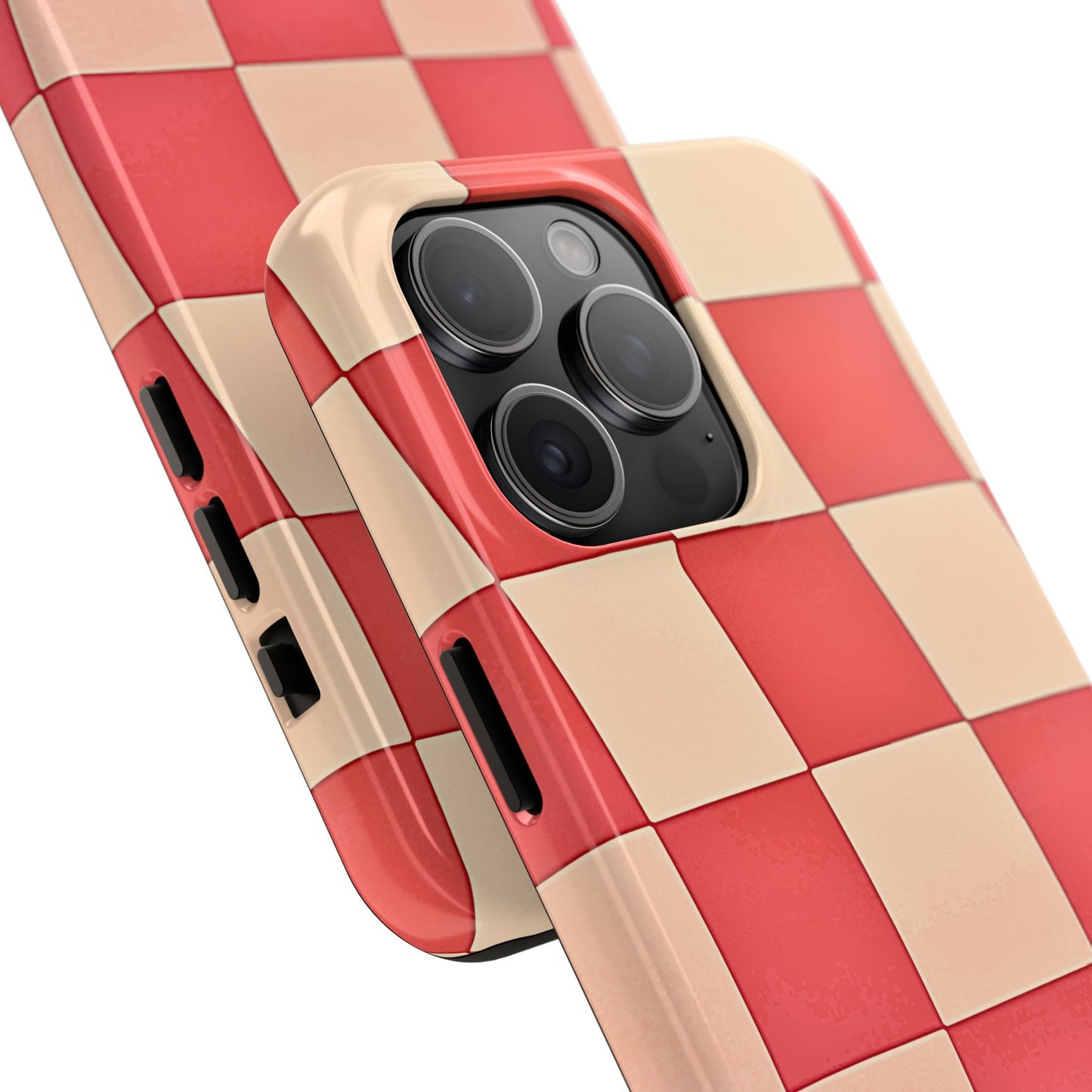 Preppy Checkered Pink Tough Phone Case | Aesthetic