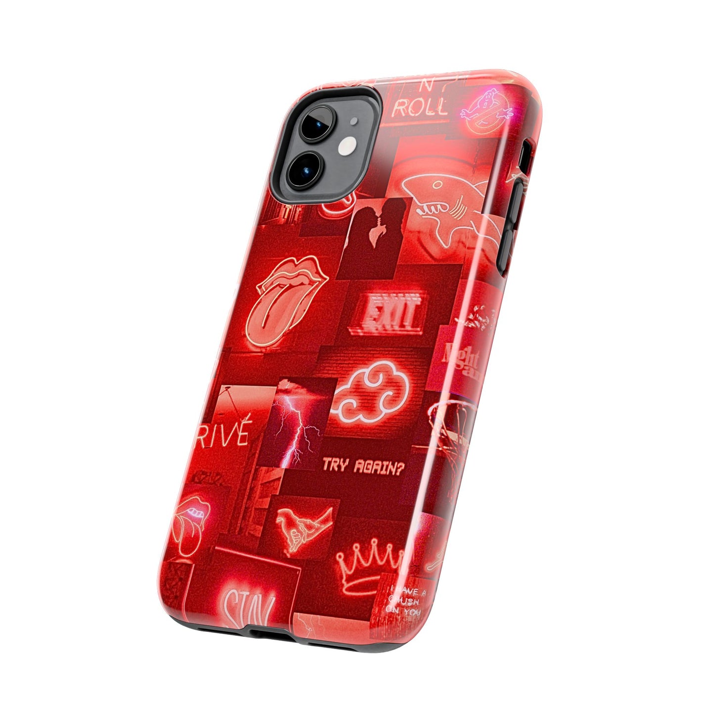Red Neon Style Tough Phone Case | Aesthetic