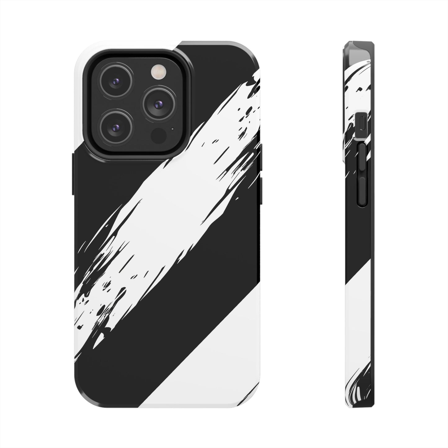 Funda/cubierta resistente para teléfono con rayas diagonales en blanco roto | Estética