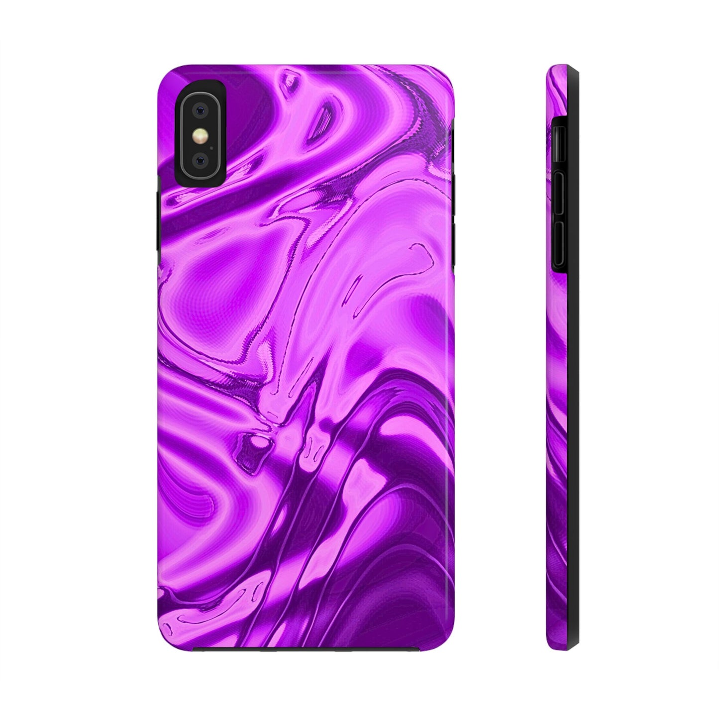 Liquid Metal Purple Tough Phone Case | Aesthetic