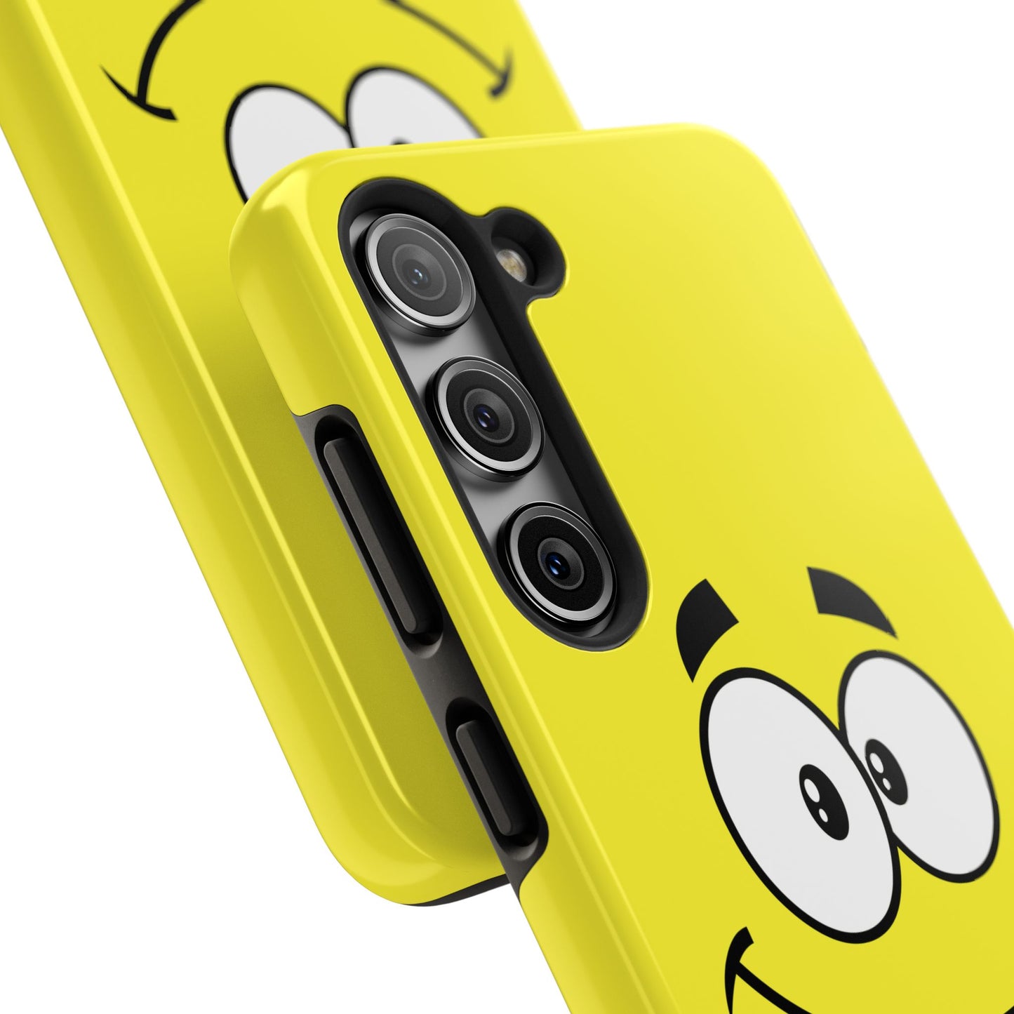 Smiley Happy Face Yellow Minimalist Cartoon Tough Phone Case | Funny