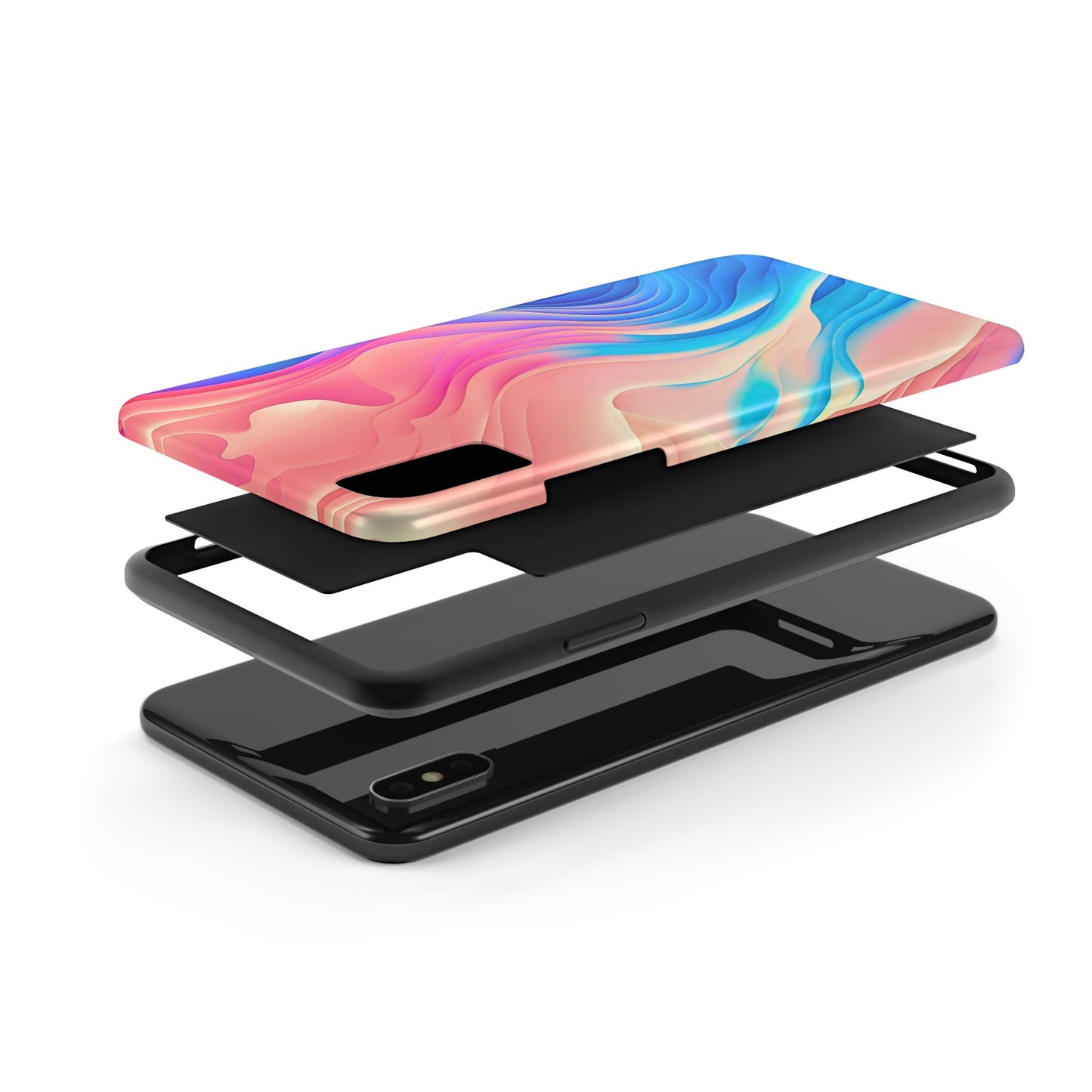 Abstract Pastel Waves Tough Phone Case | Aesthetic